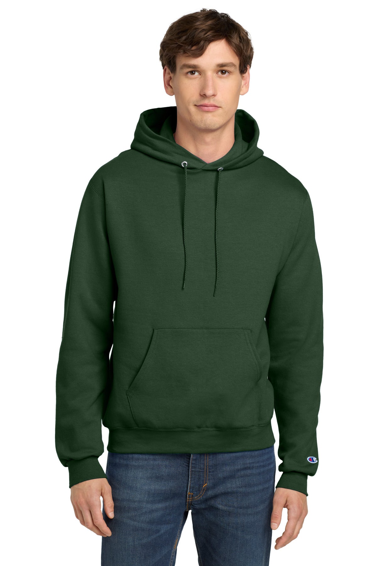 Champion  Powerblend Pullover Hoodie - Dark Green