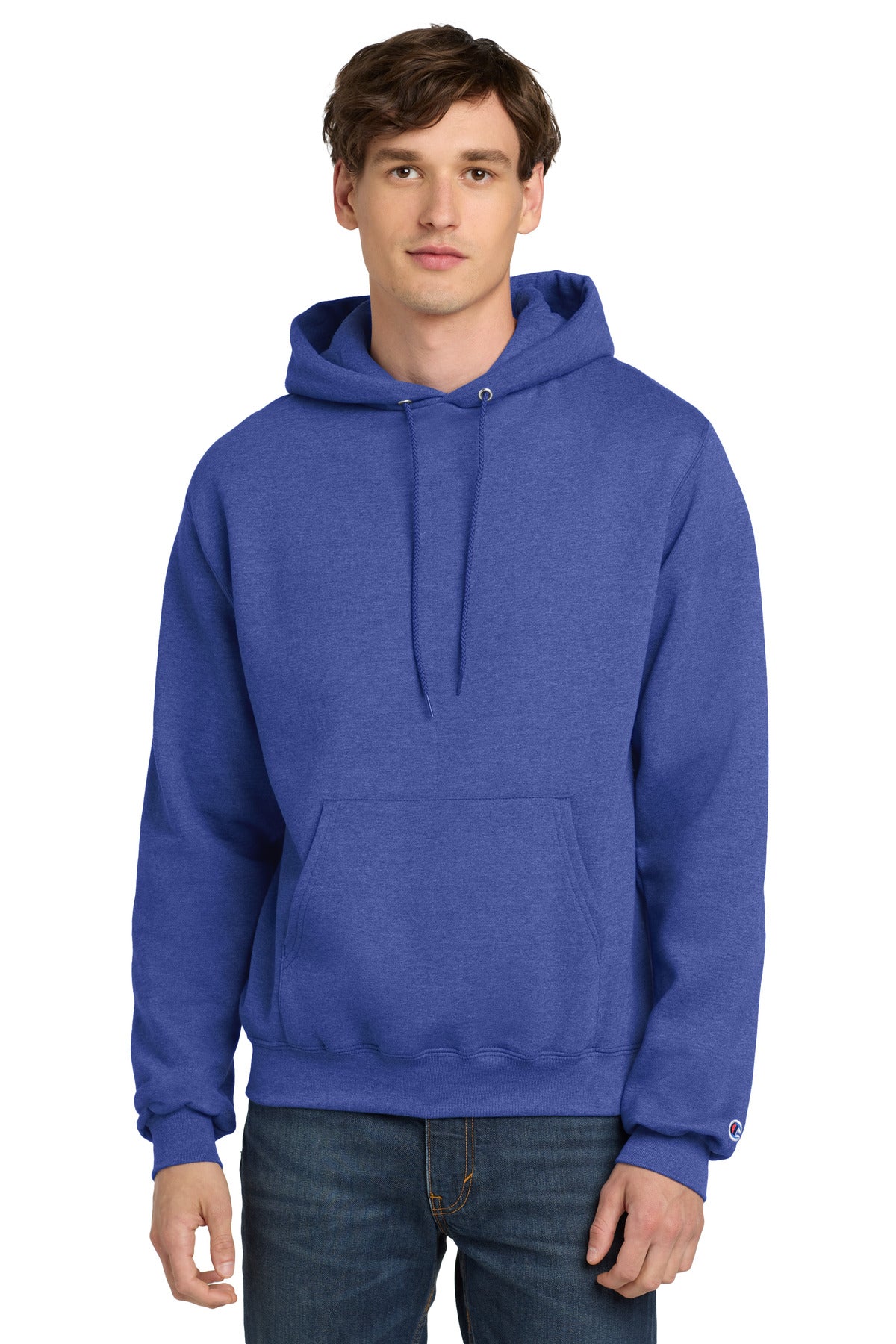Champion  Powerblend Pullover Hoodie - Royal Blue Heather
