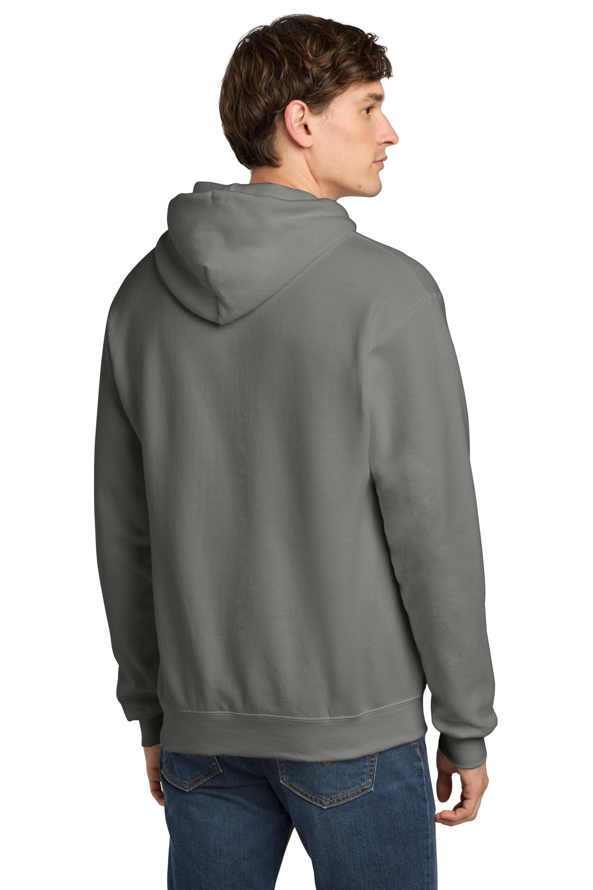 Champion  Powerblend Pullover Hoodie - Stone Gray