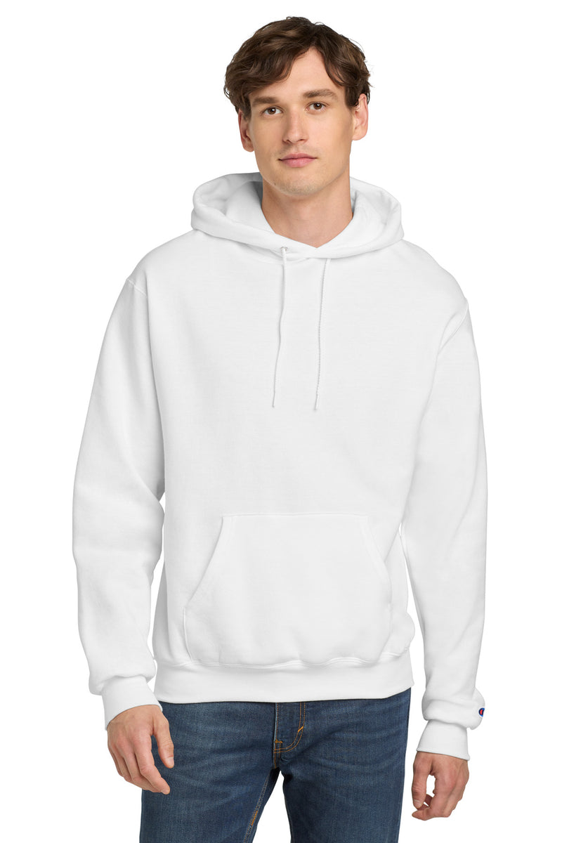 Champion  Powerblend Pullover Hoodie - White