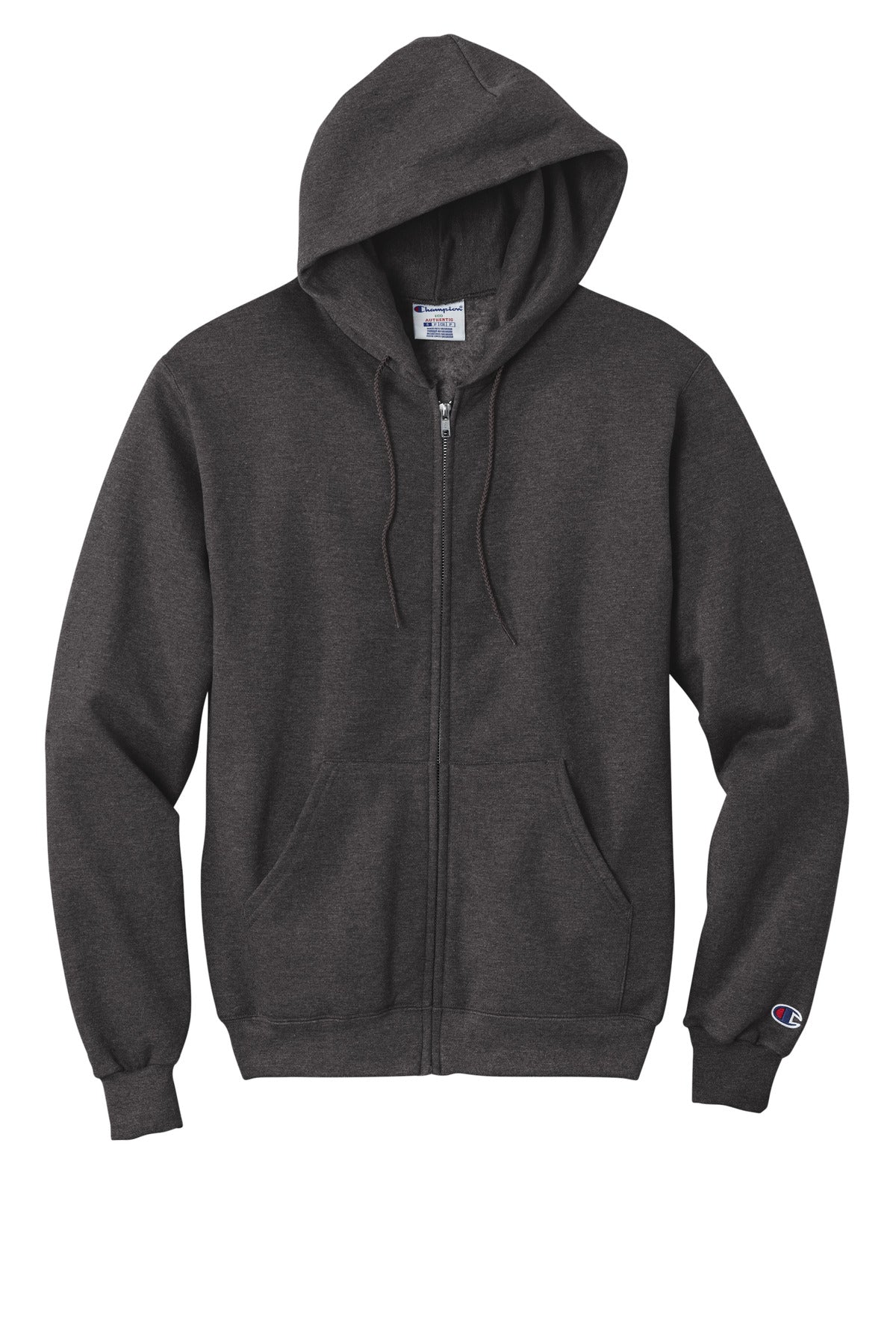 Champion Powerblend Full-Zip Hoodie - Charcoal Heather