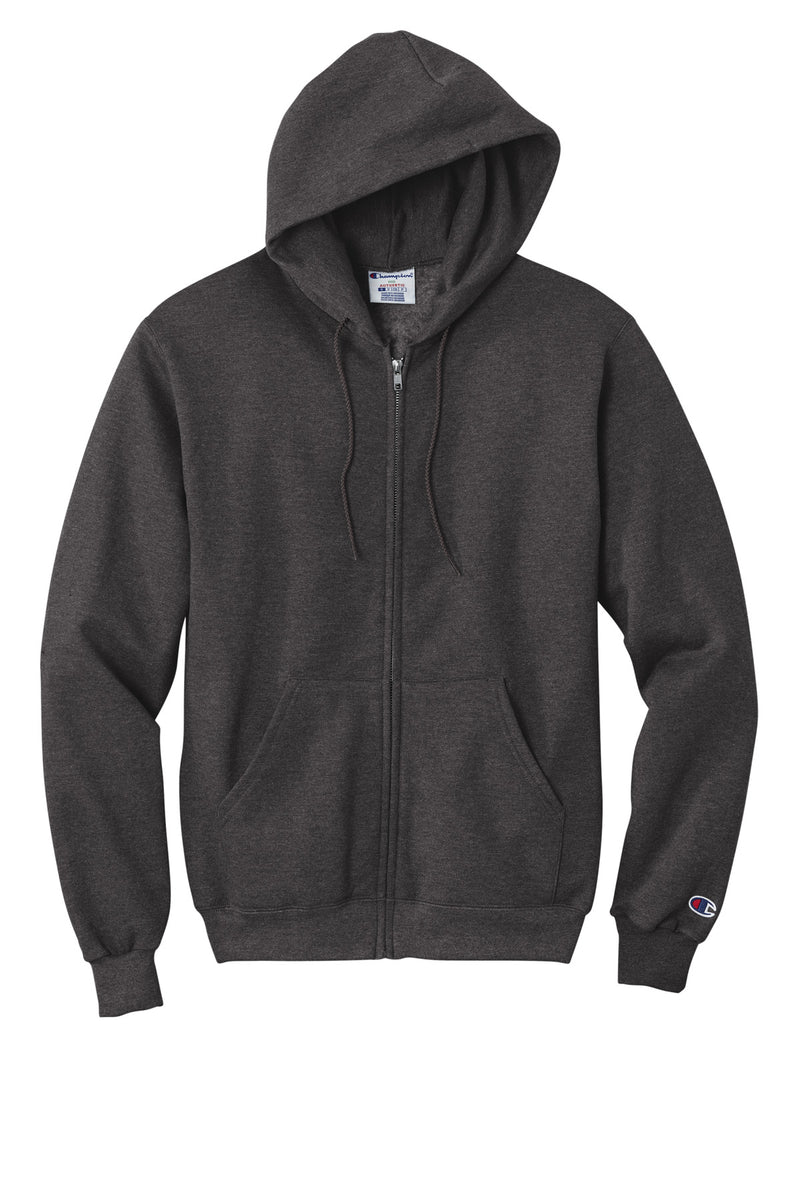 Champion Powerblend Full-Zip Hoodie - Charcoal Heather