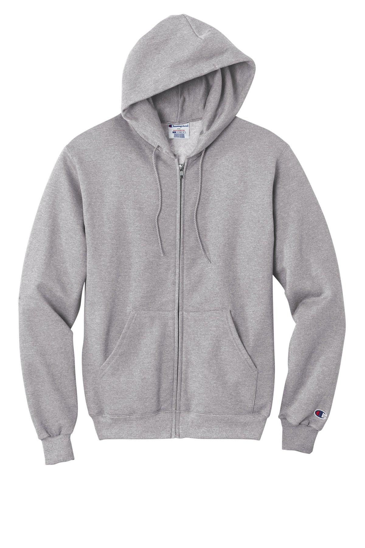 Champion Powerblend Full-Zip Hoodie - Light Steel