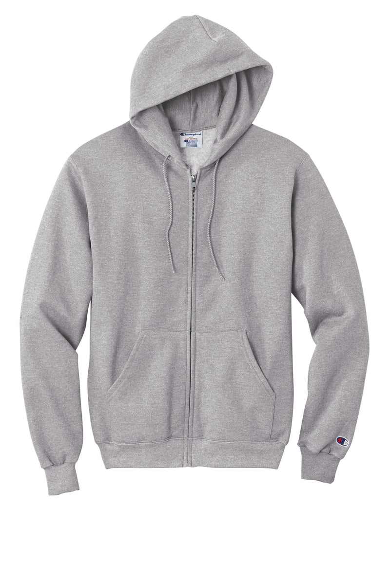 Champion Powerblend Full-Zip Hoodie - Light Steel