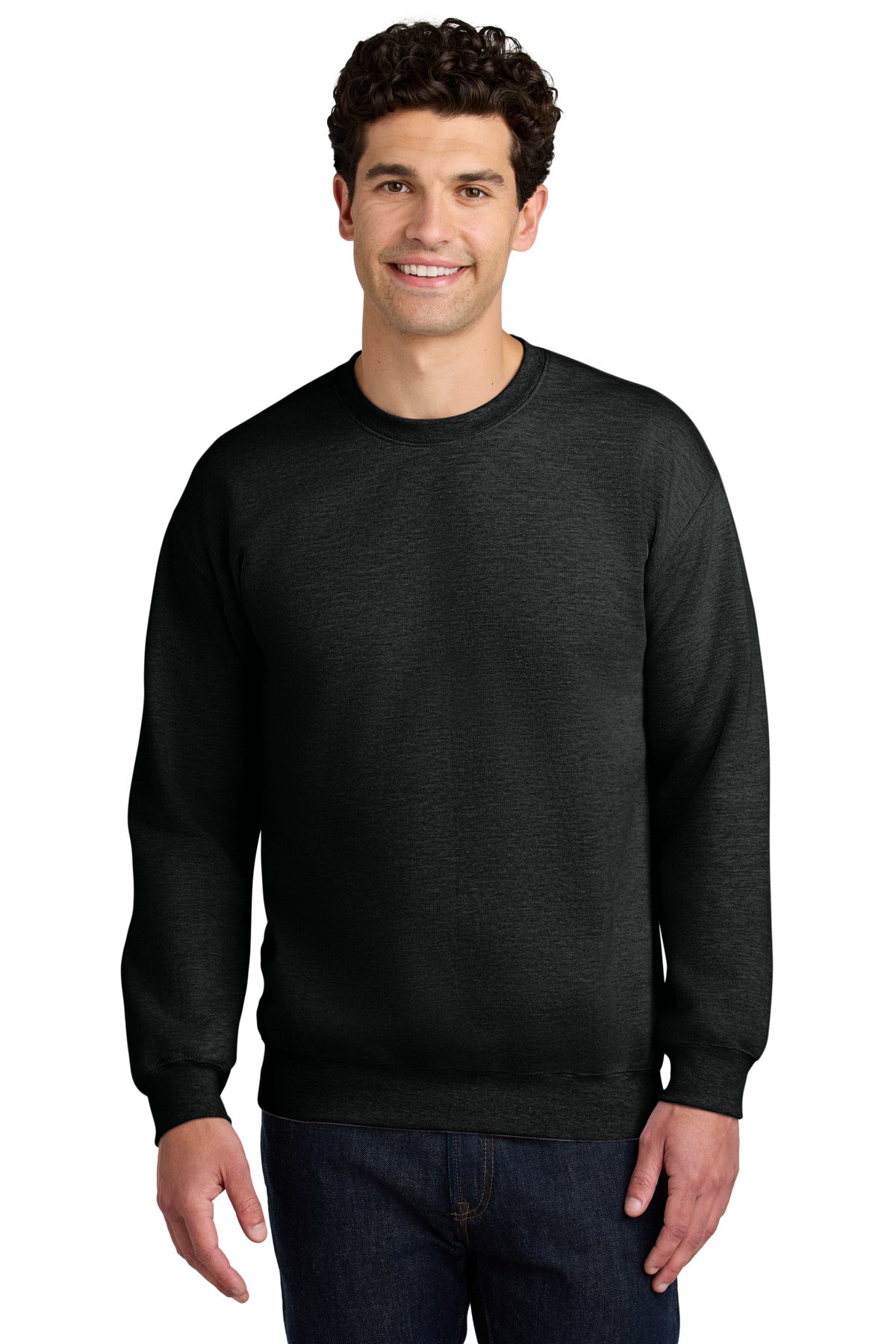 Gildan Softstyle Crewneck Sweatshirt - Heather Black