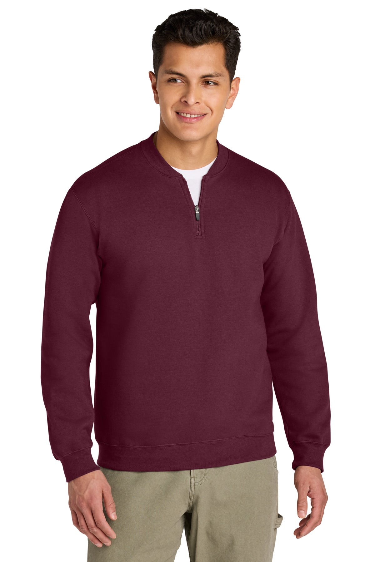 Gildan Softstyle Midweight Fleece 1/4-Zip - Maroon