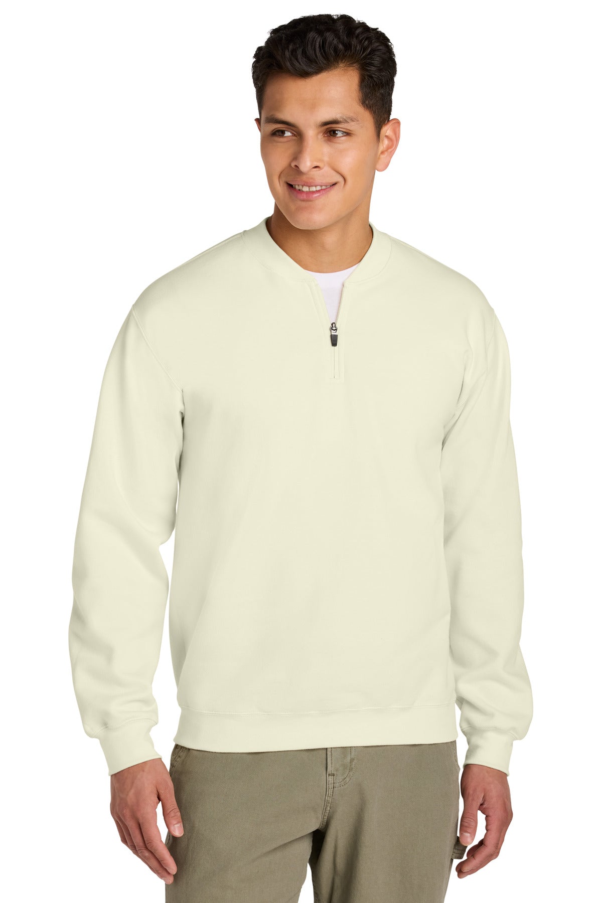 Gildan Softstyle Midweight Fleece 1/4-Zip - Off White