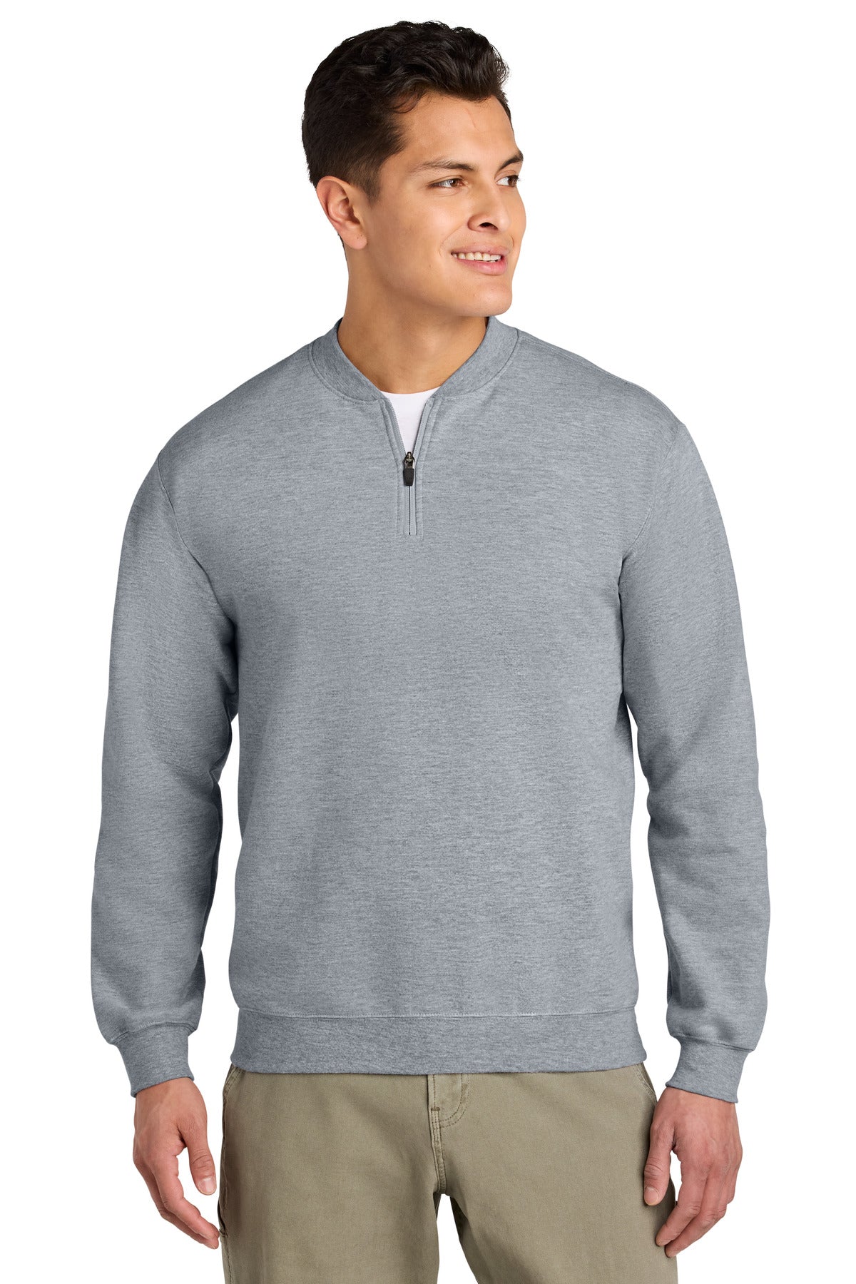 Gildan Softstyle Midweight Fleece 1/4-Zip - Ring Spun Sport Grey