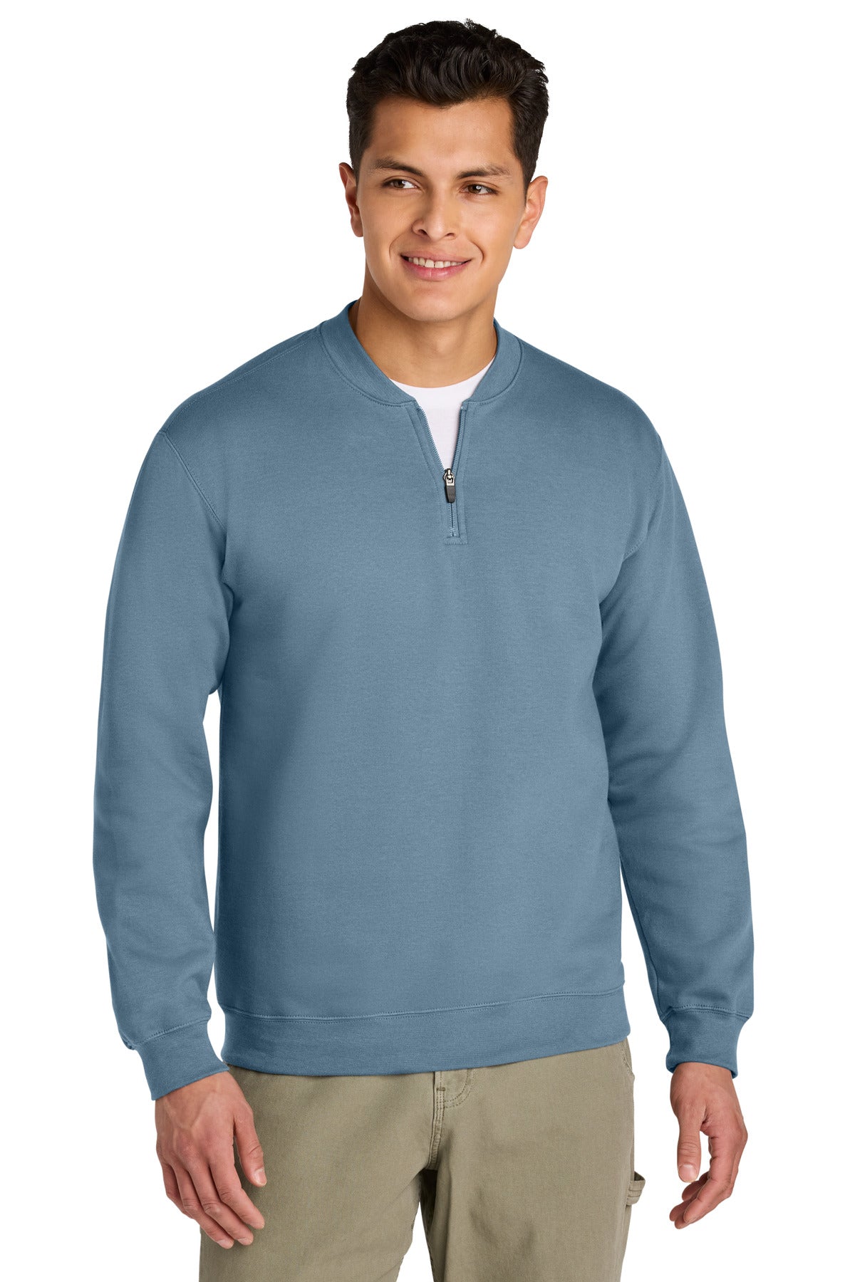 Gildan Softstyle Midweight Fleece 1/4-Zip - Stone Blue
