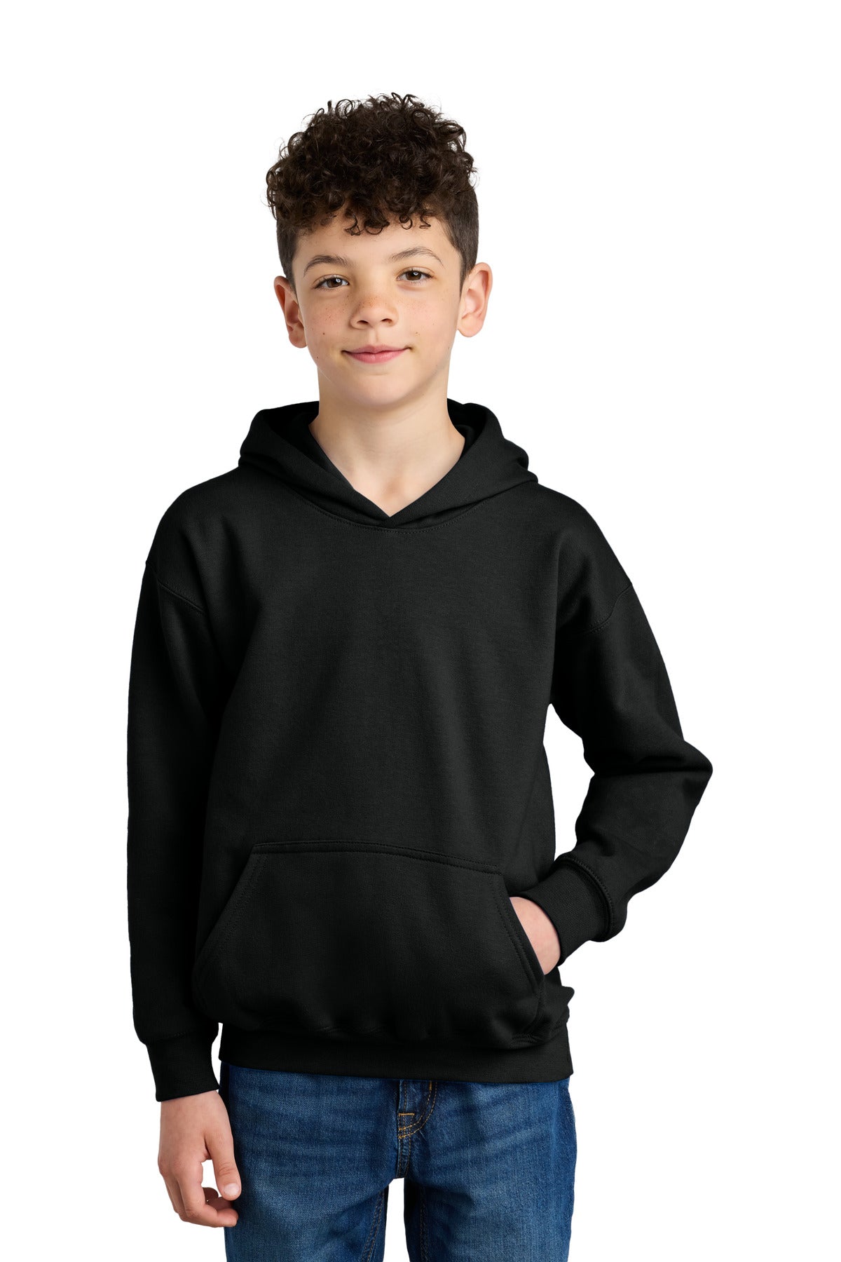 Gildan Youth Softstyle Midweight Fleece Hoodie - Black