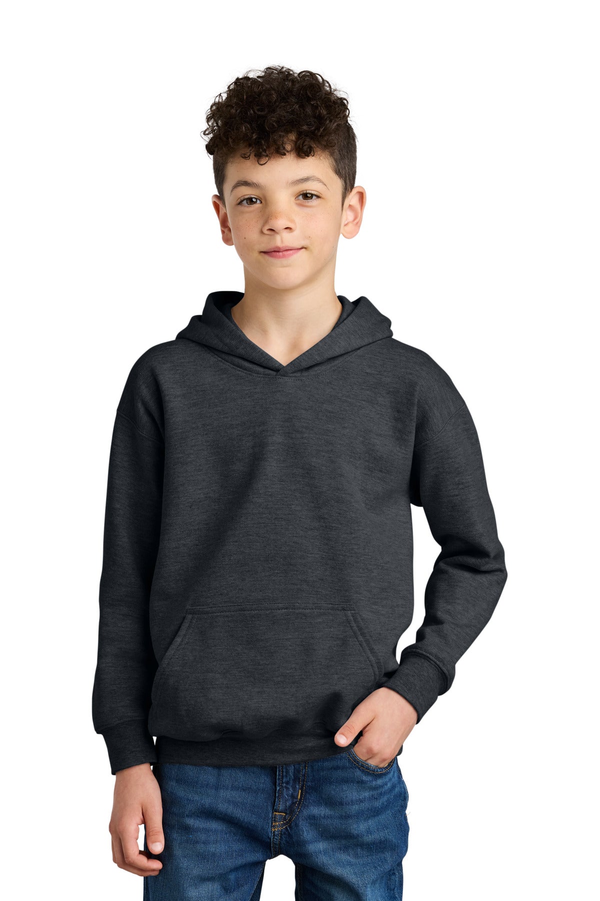 Gildan Youth Softstyle Midweight Fleece Hoodie - Dark Heather