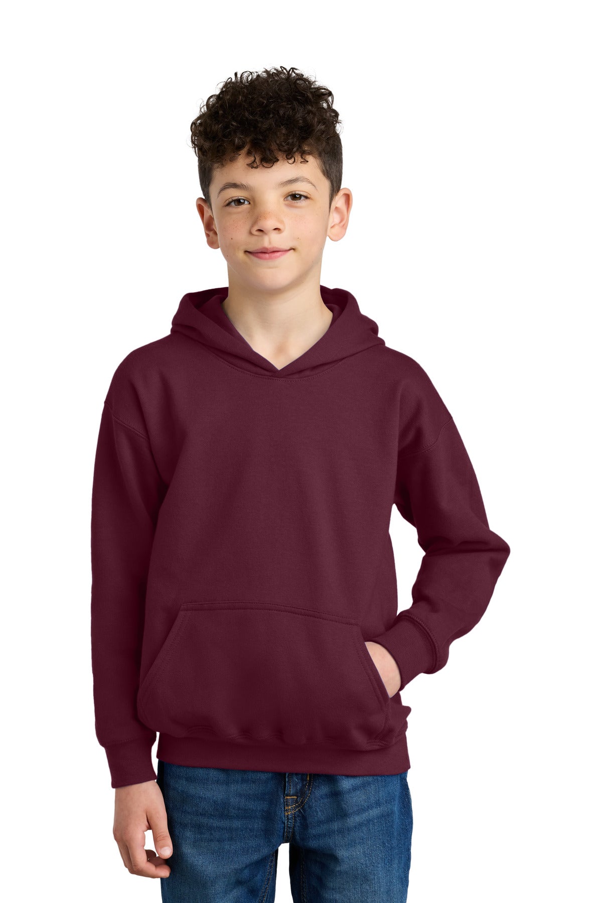 Gildan Youth Softstyle Midweight Fleece Hoodie - Maroon