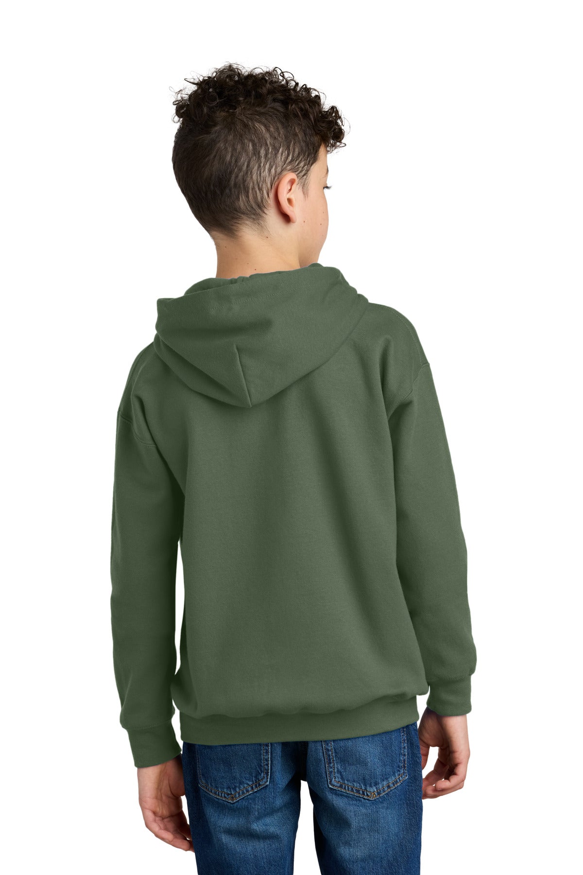 Gildan Youth Softstyle Midweight Fleece Hoodie - Military Green