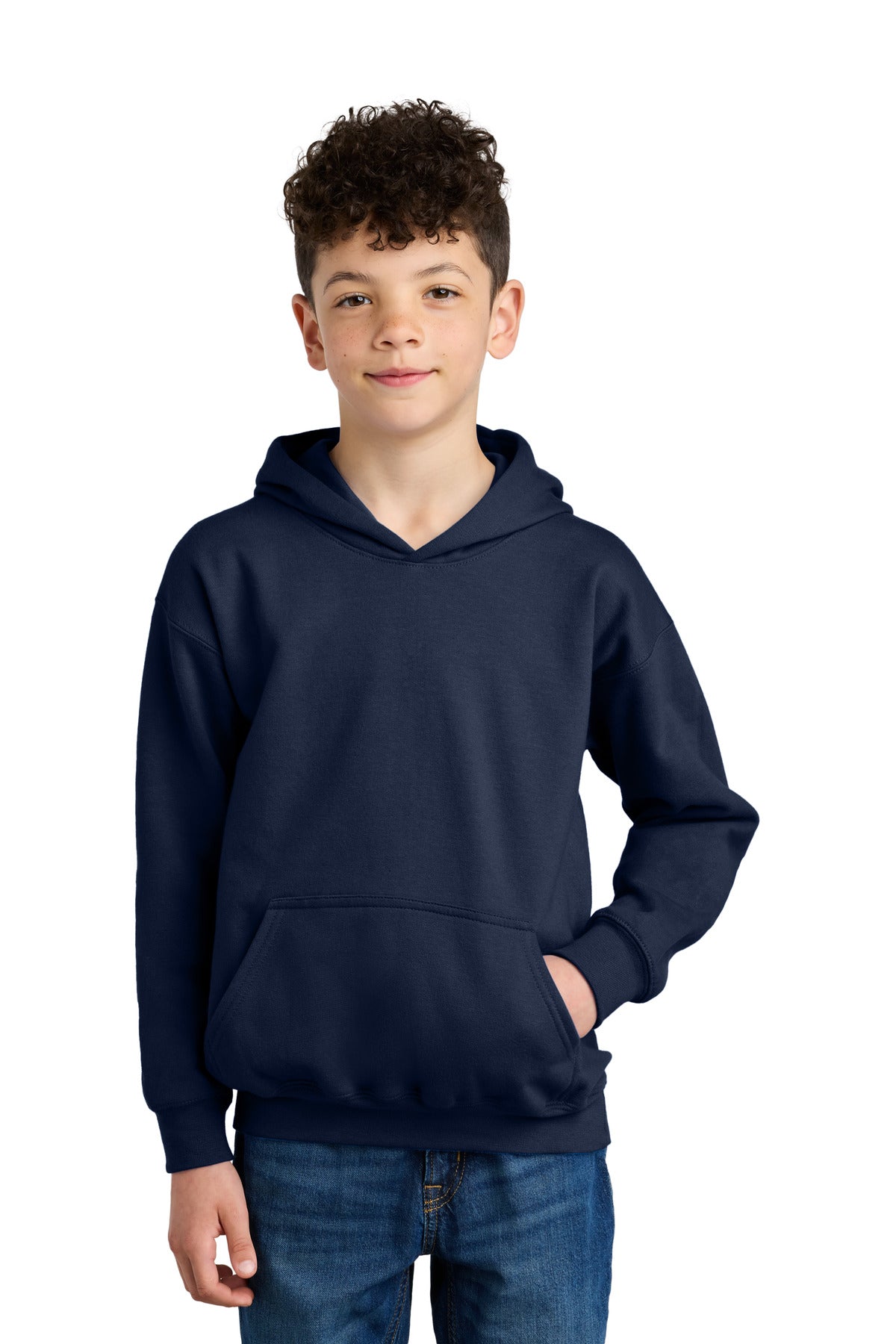 Gildan Youth Softstyle Midweight Fleece Hoodie - Navy
