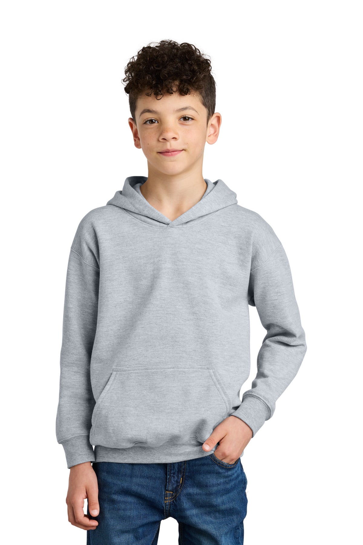 Gildan Youth Softstyle Midweight Fleece Hoodie - Ring Spun Sport Grey