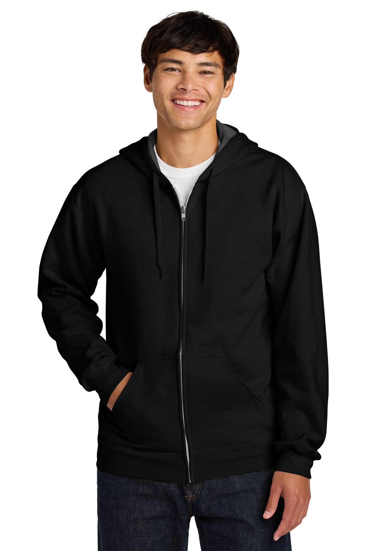 Gildan Softstyle Midweight Fleece Full-Zip Hooded Sweatshirt - Black