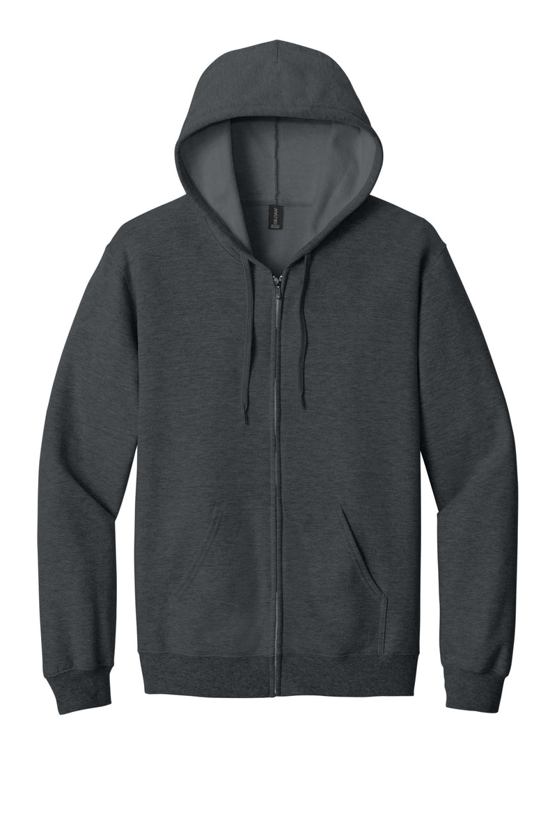 Gildan Softstyle Midweight Fleece Full-Zip Hooded Sweatshirt - Dark Heather