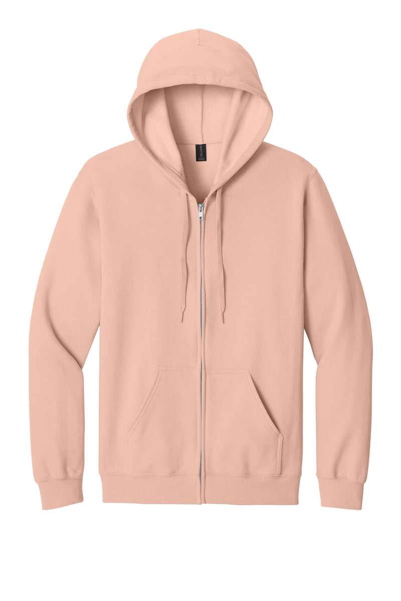 Gildan Softstyle Midweight Fleece Full-Zip Hooded Sweatshirt - Dusty Rose