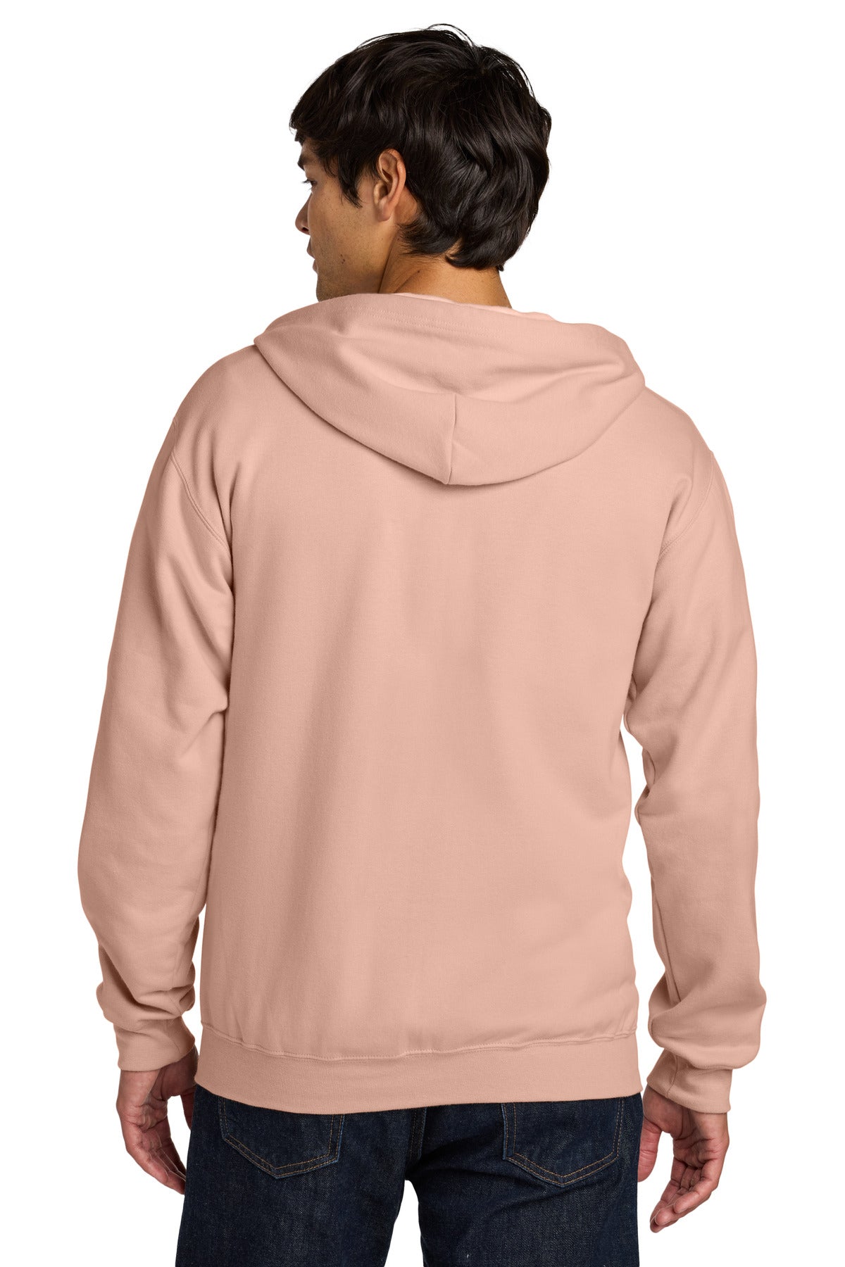 Gildan Softstyle Midweight Fleece Full-Zip Hooded Sweatshirt - Dusty Rose