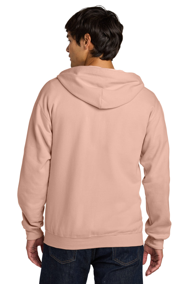 Gildan Softstyle Midweight Fleece Full-Zip Hooded Sweatshirt - Dusty Rose