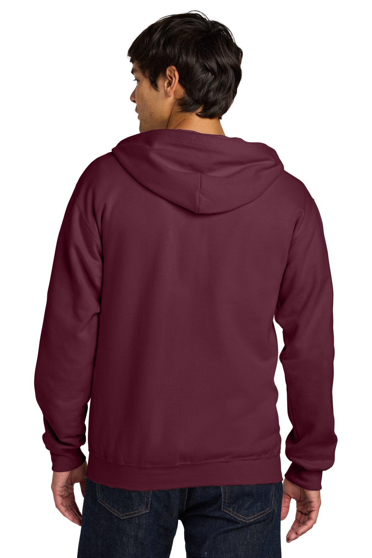 Gildan Softstyle Midweight Fleece Full-Zip Hooded Sweatshirt - Maroon