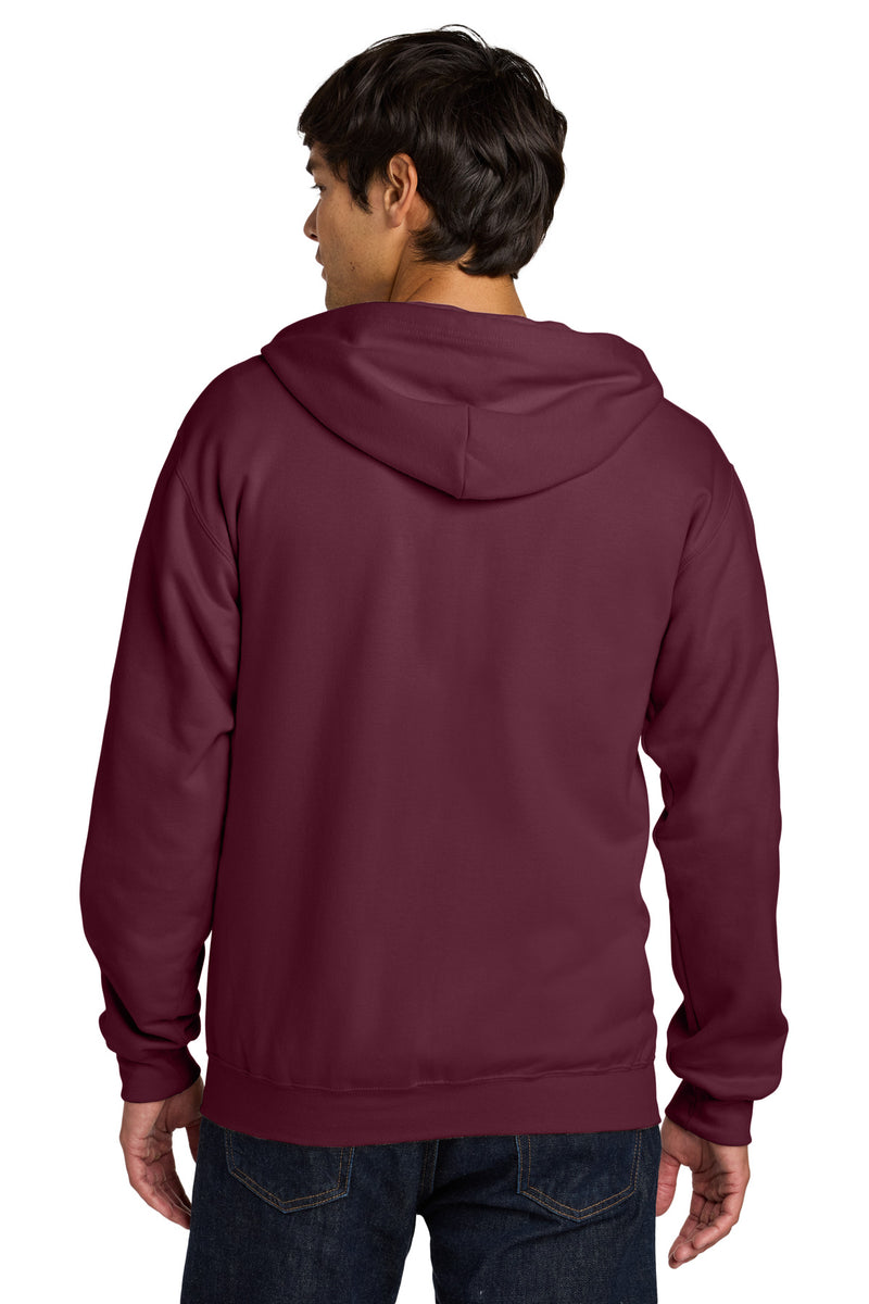 Gildan Softstyle Midweight Fleece Full-Zip Hooded Sweatshirt - Maroon