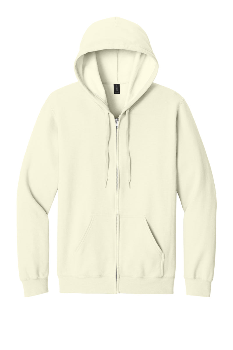 Gildan Softstyle Midweight Fleece Full-Zip Hooded Sweatshirt - Off White
