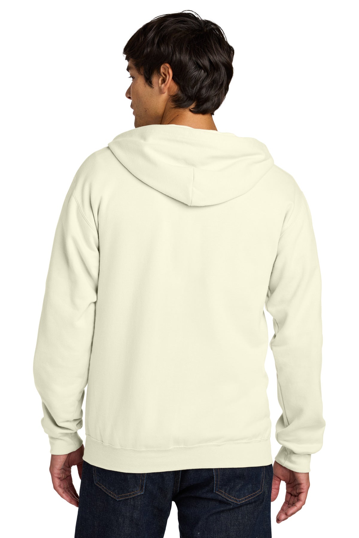 Gildan Softstyle Midweight Fleece Full-Zip Hooded Sweatshirt - Off White