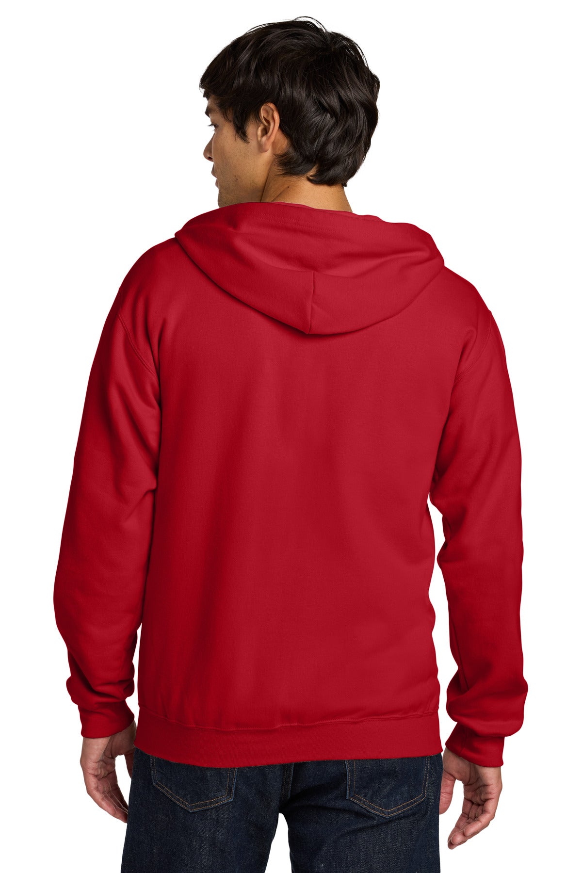 Gildan Softstyle Midweight Fleece Full-Zip Hooded Sweatshirt - Red