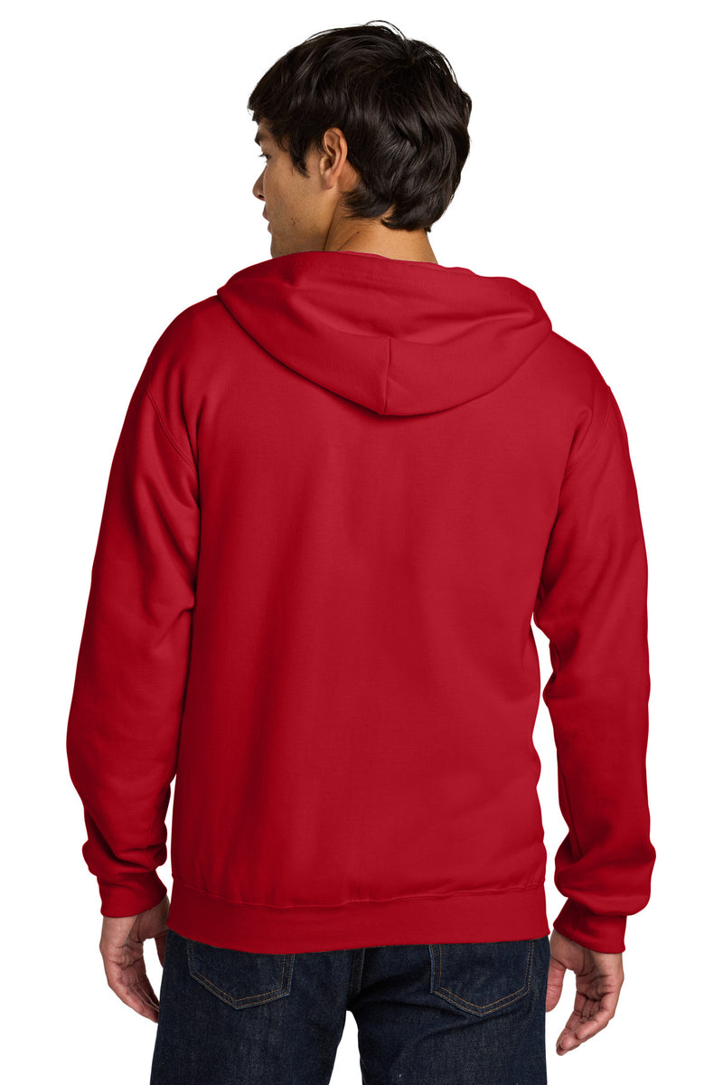 Gildan Softstyle Midweight Fleece Full-Zip Hooded Sweatshirt - Red