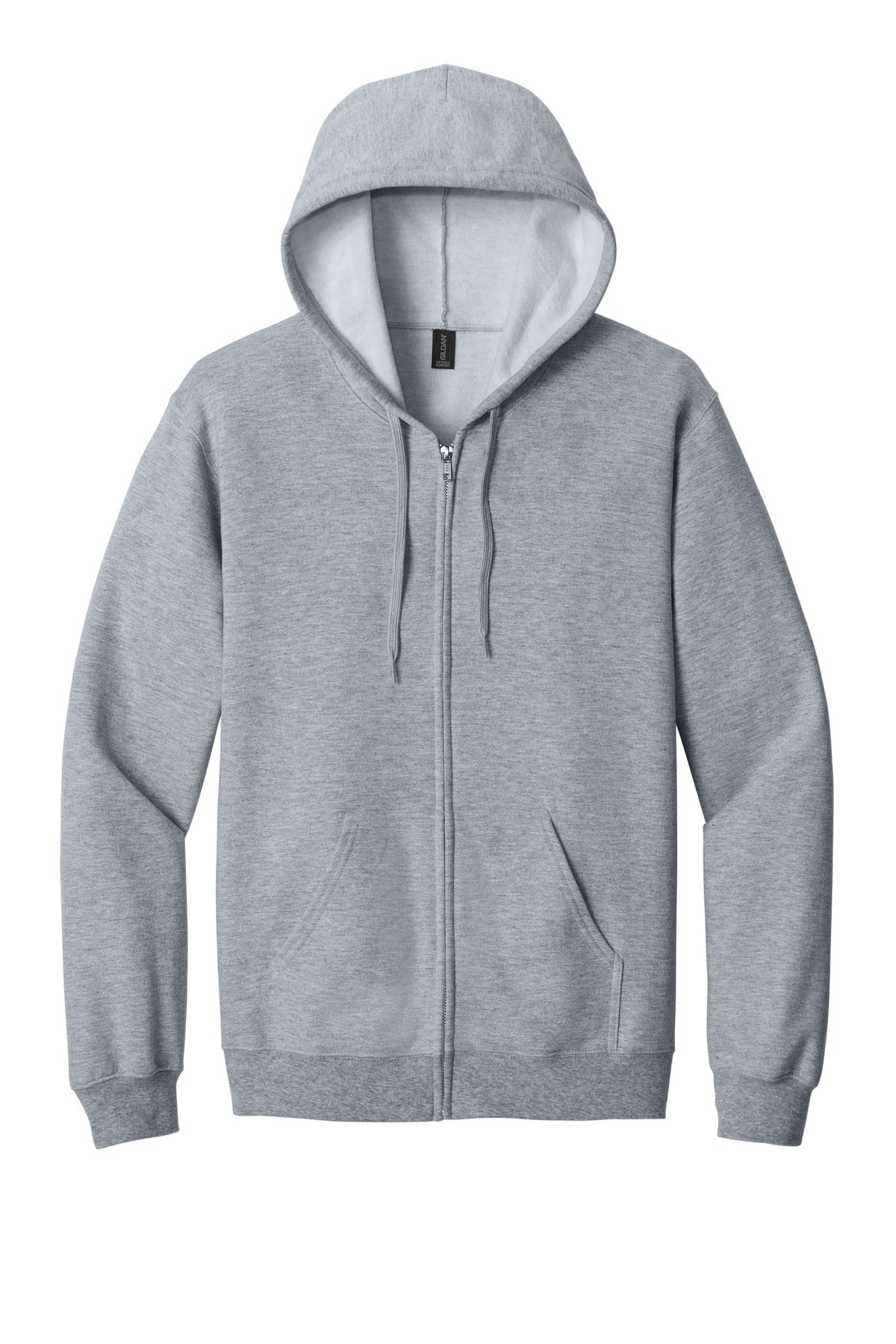 Gildan Softstyle Midweight Fleece Full-Zip Hooded Sweatshirt - Ring Spun Sport Grey