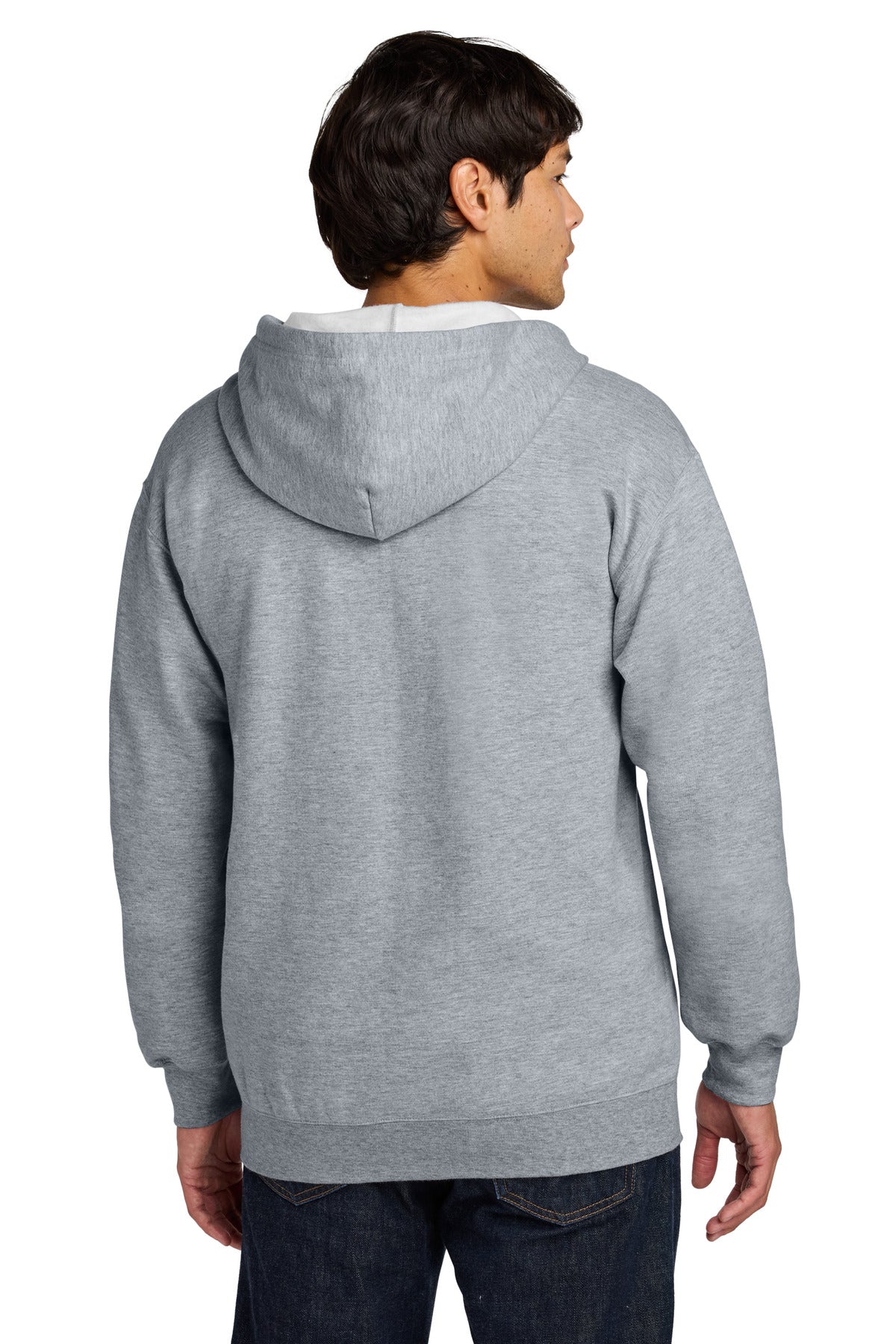 Gildan Softstyle Midweight Fleece Full-Zip Hooded Sweatshirt - Ring Spun Sport Grey