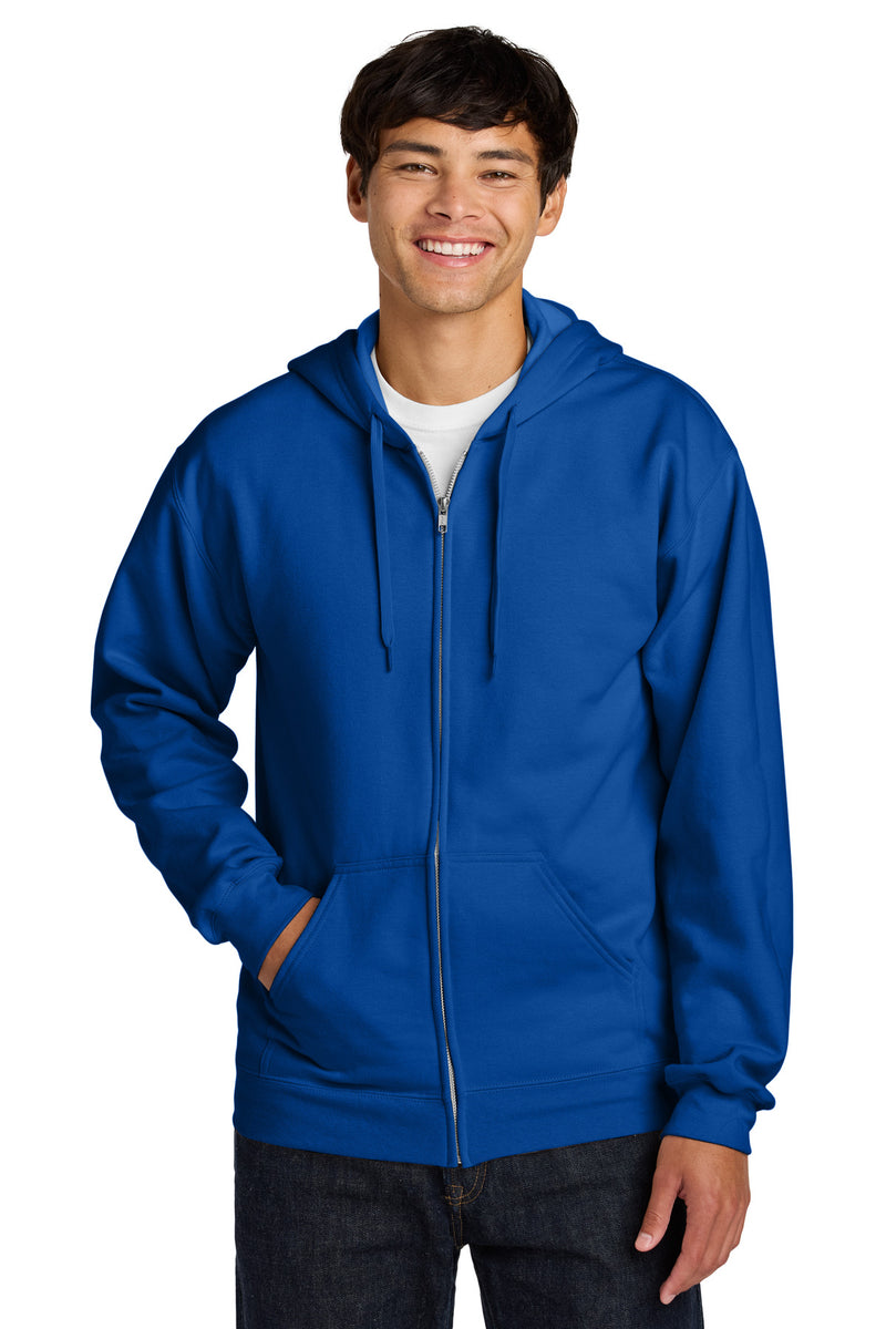 Gildan Softstyle Midweight Fleece Full-Zip Hooded Sweatshirt - Royal