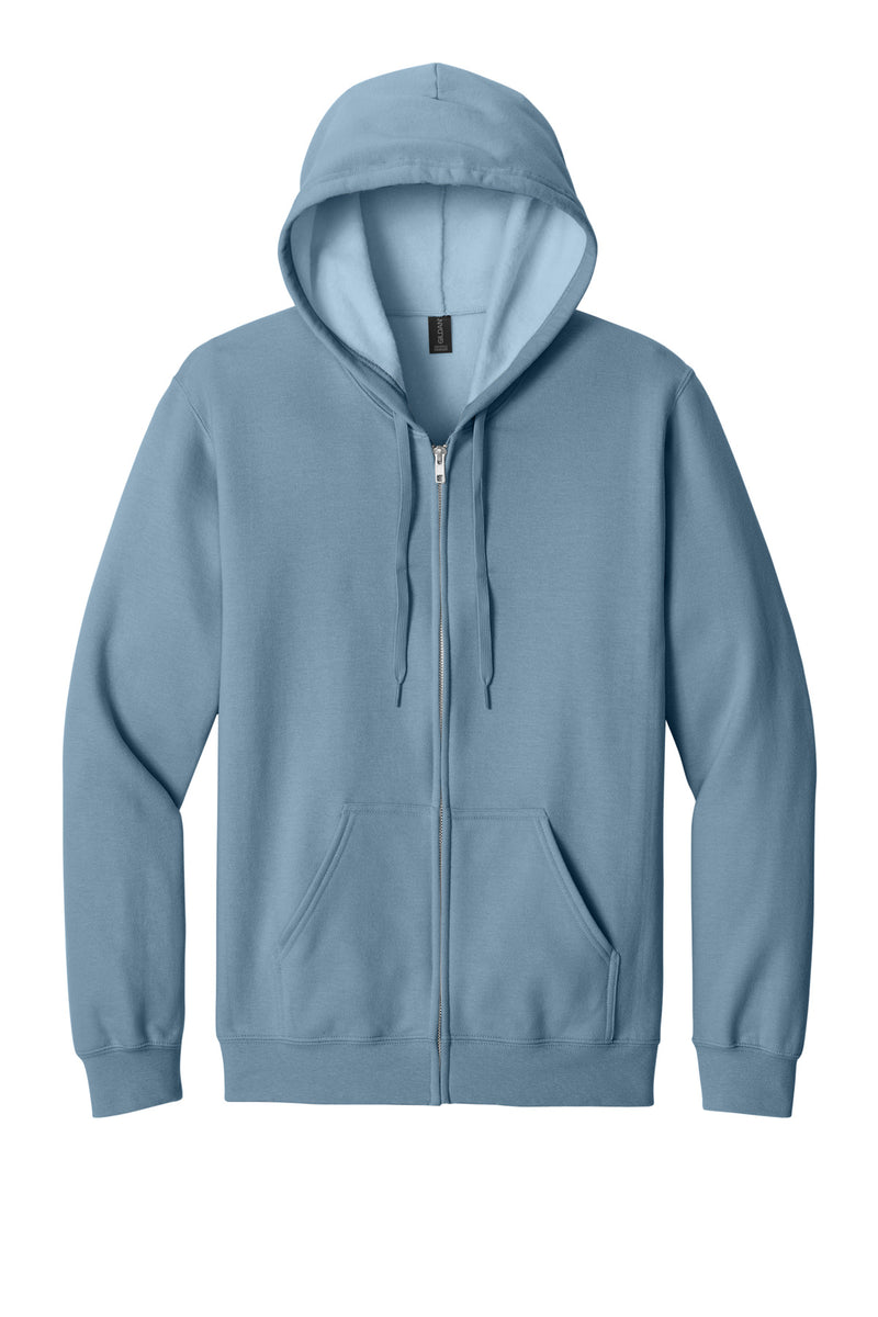 Gildan Softstyle Midweight Fleece Full-Zip Hooded Sweatshirt - Stone Blue