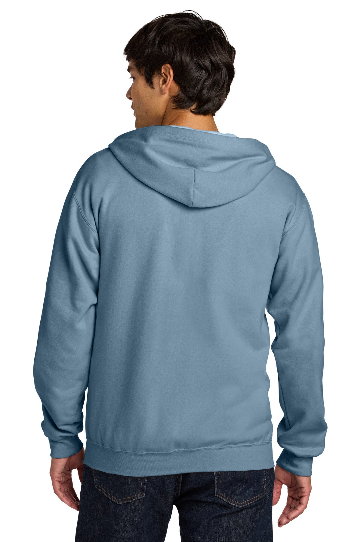 Gildan Softstyle Midweight Fleece Full-Zip Hooded Sweatshirt - Stone Blue