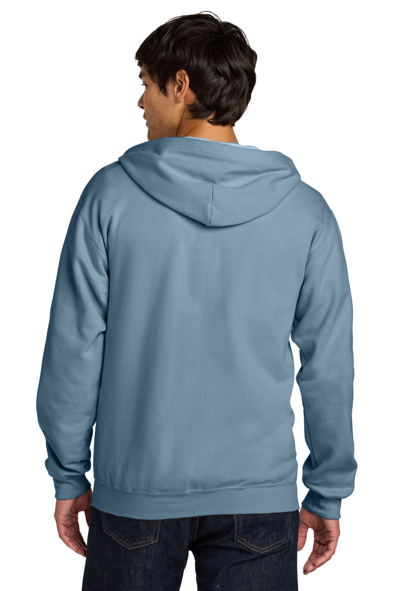 Gildan Softstyle Midweight Fleece Full-Zip Hooded Sweatshirt - Stone Blue