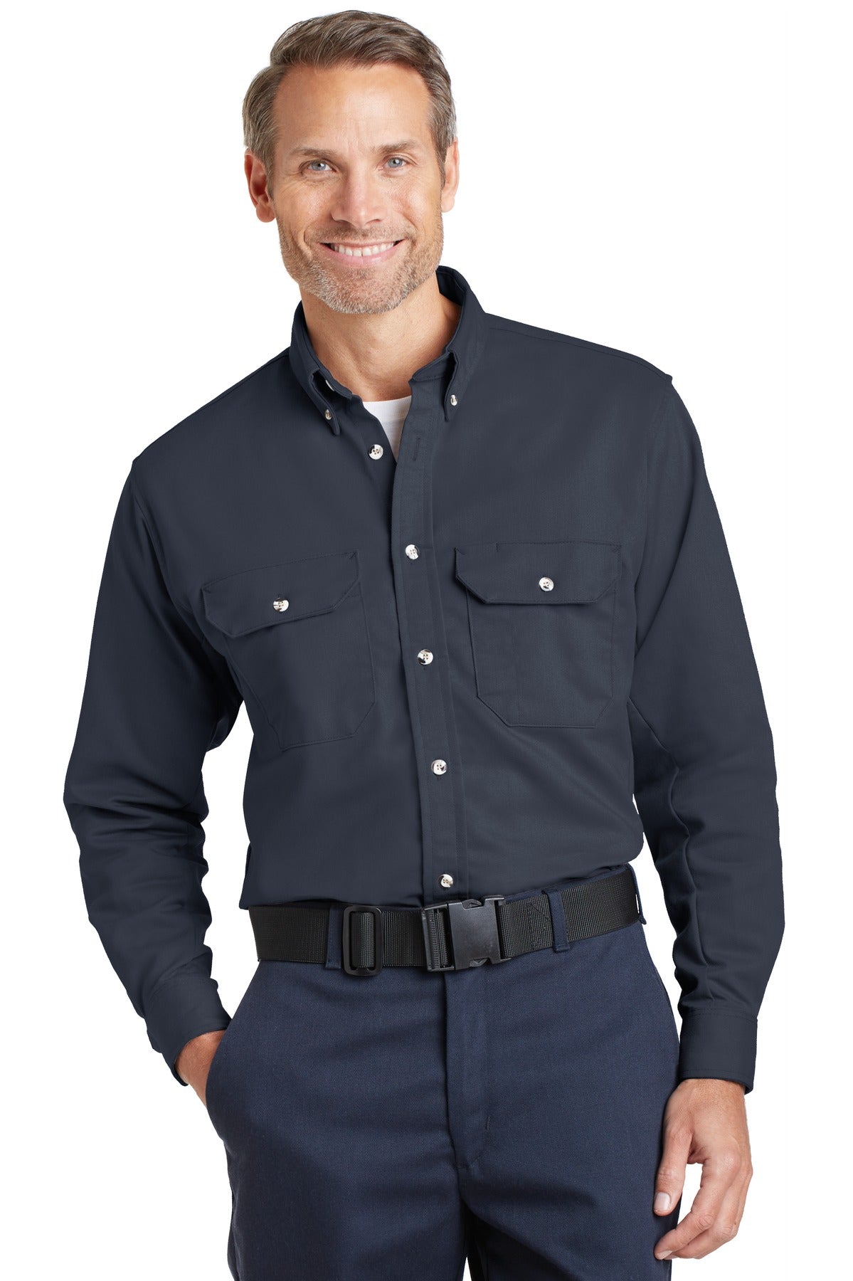 Bulwark EXCEL FR ComforTouch Dress Uniform Shirt - Navy