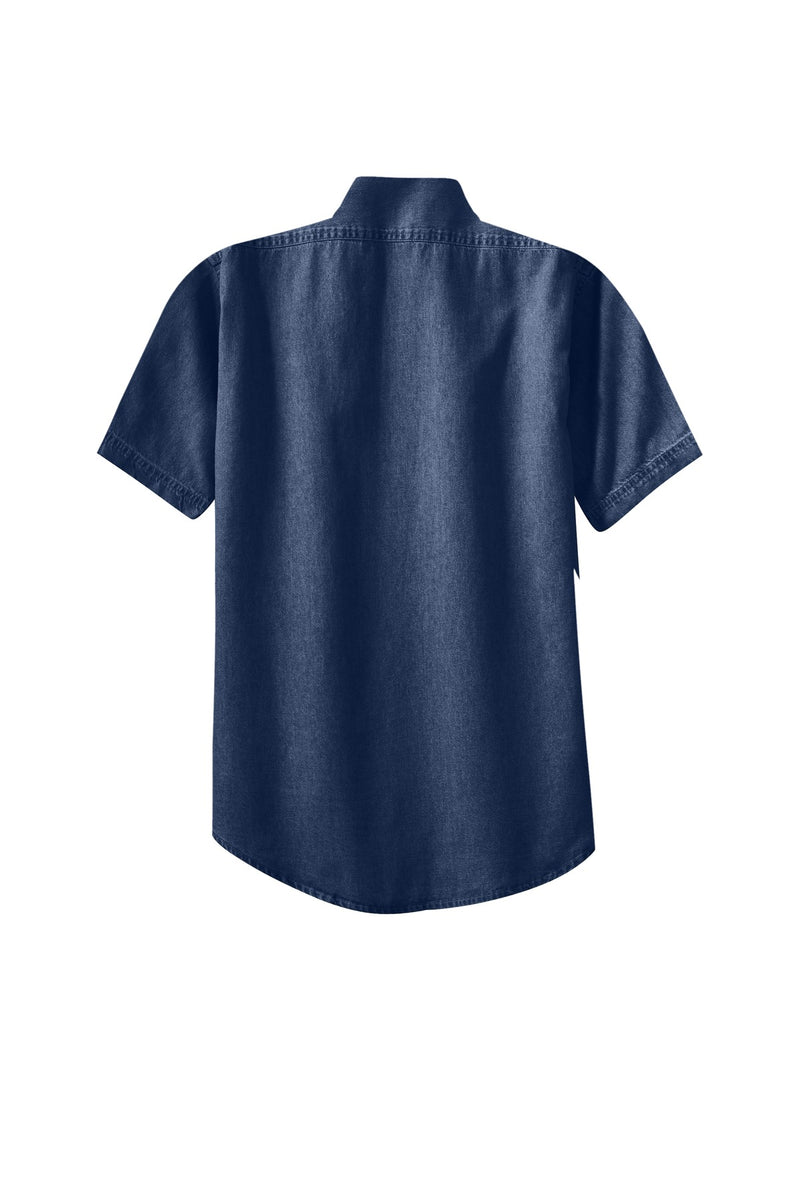 Port & Co Short Sleeve Value Denim Shirt - Ink Blue