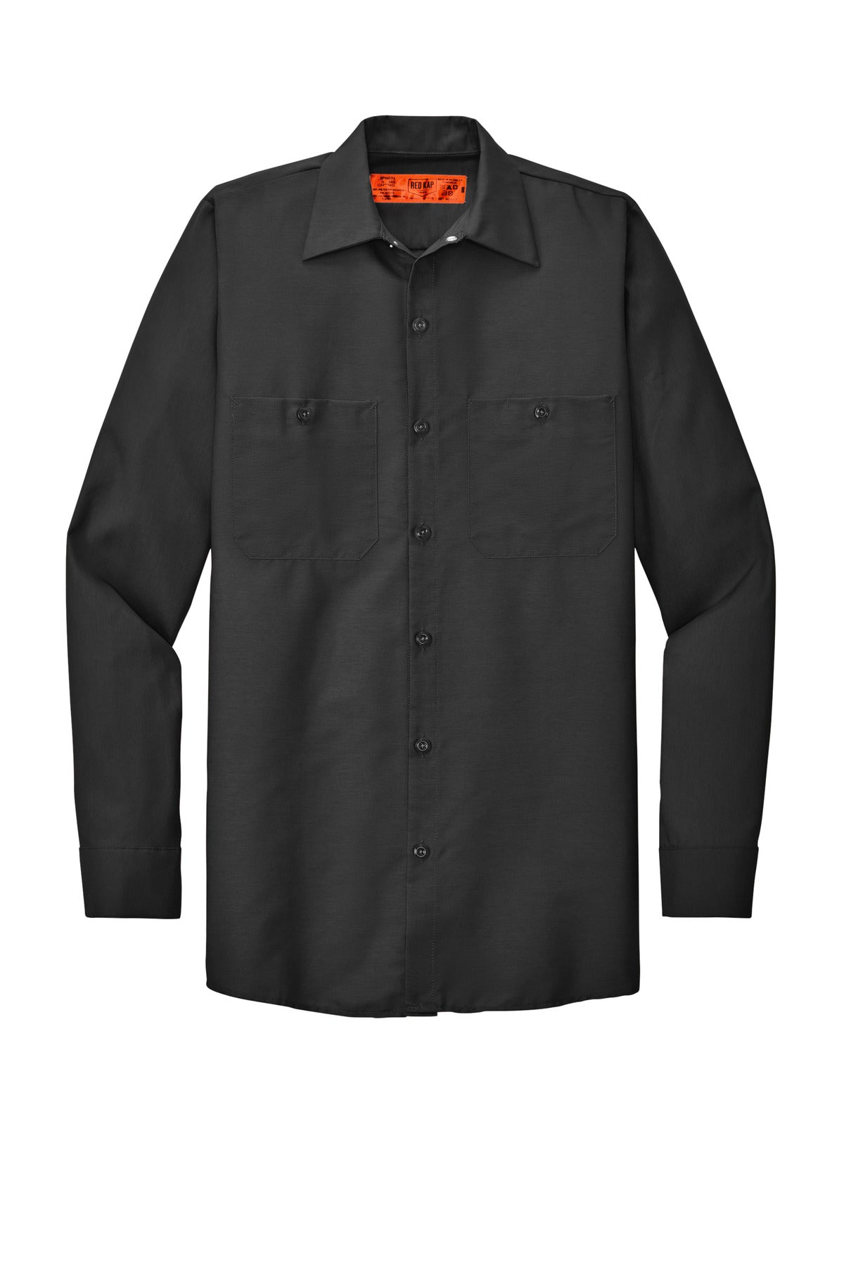 Red Kap Long Size  Long Sleeve Industrial Work Shirt - Charcoal