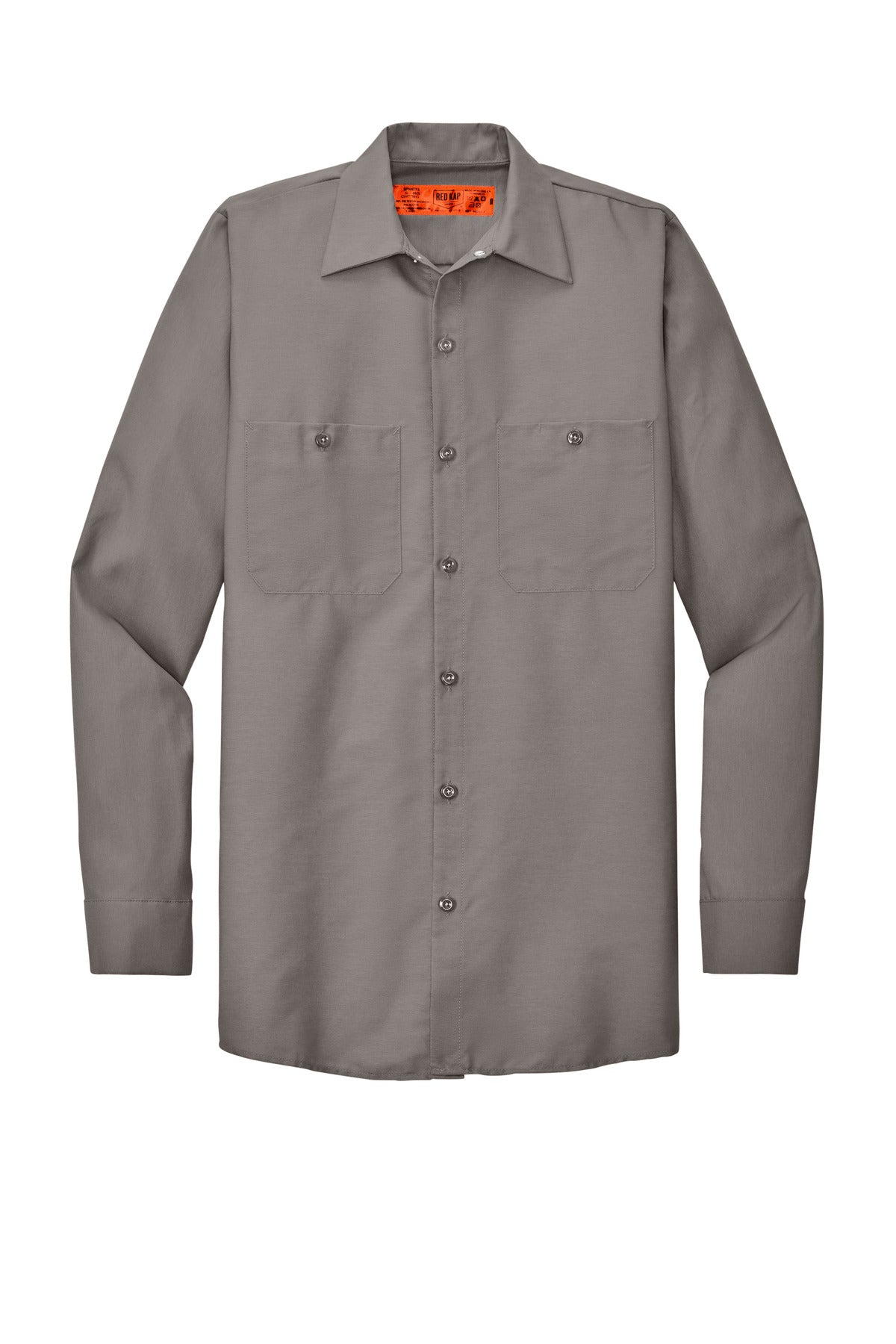Red Kap Long Size  Long Sleeve Industrial Work Shirt - Grey