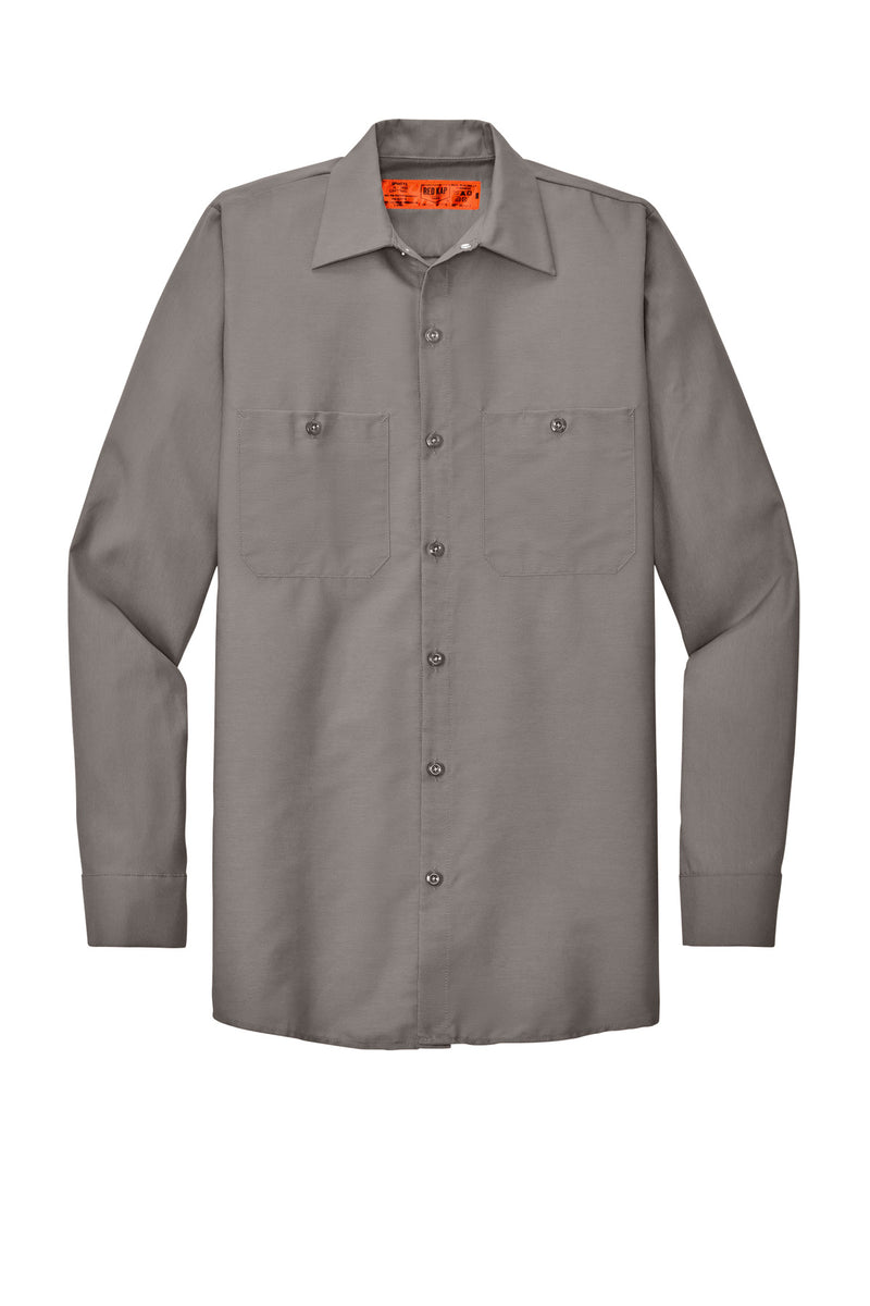 Red Kap Long Size  Long Sleeve Industrial Work Shirt - Grey