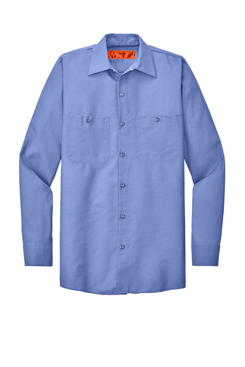 Red Kap Long Size  Long Sleeve Industrial Work Shirt - Light Blue