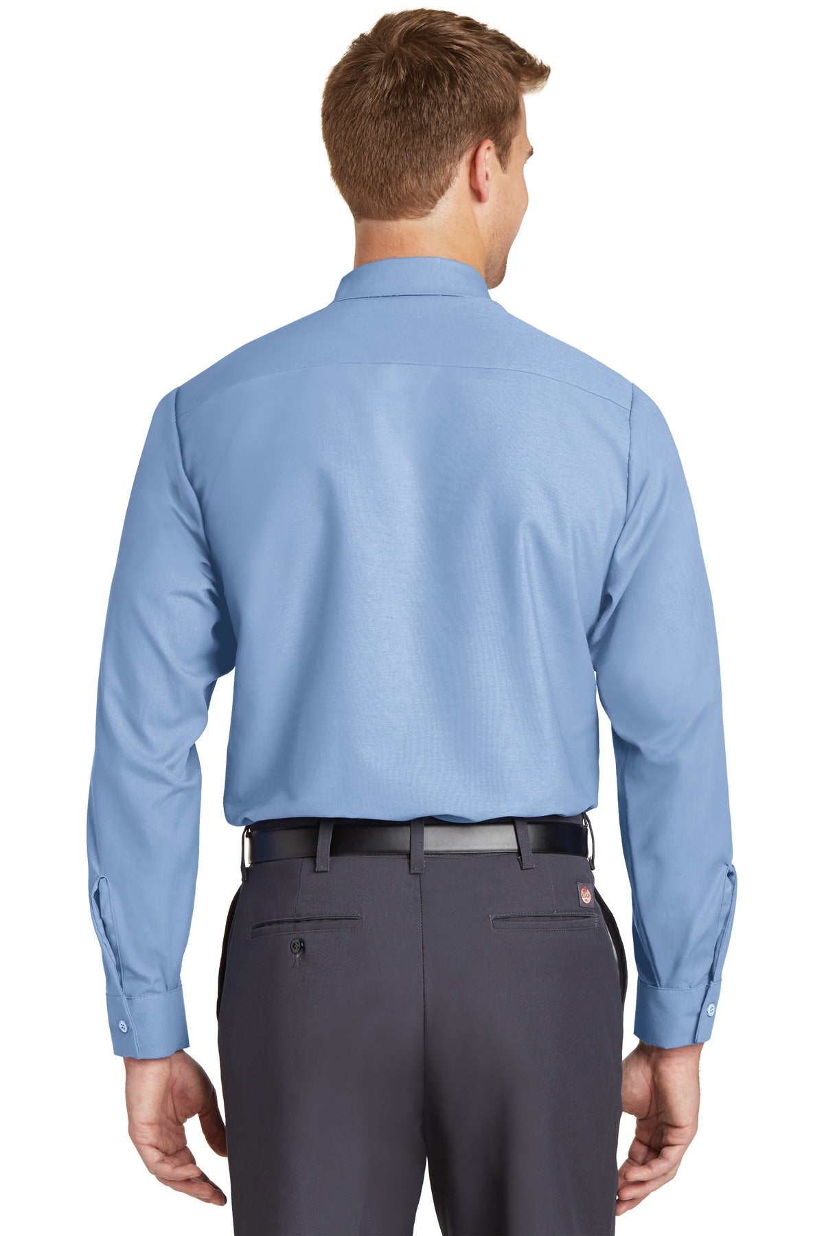 Red Kap Long Size  Long Sleeve Industrial Work Shirt - Light Blue