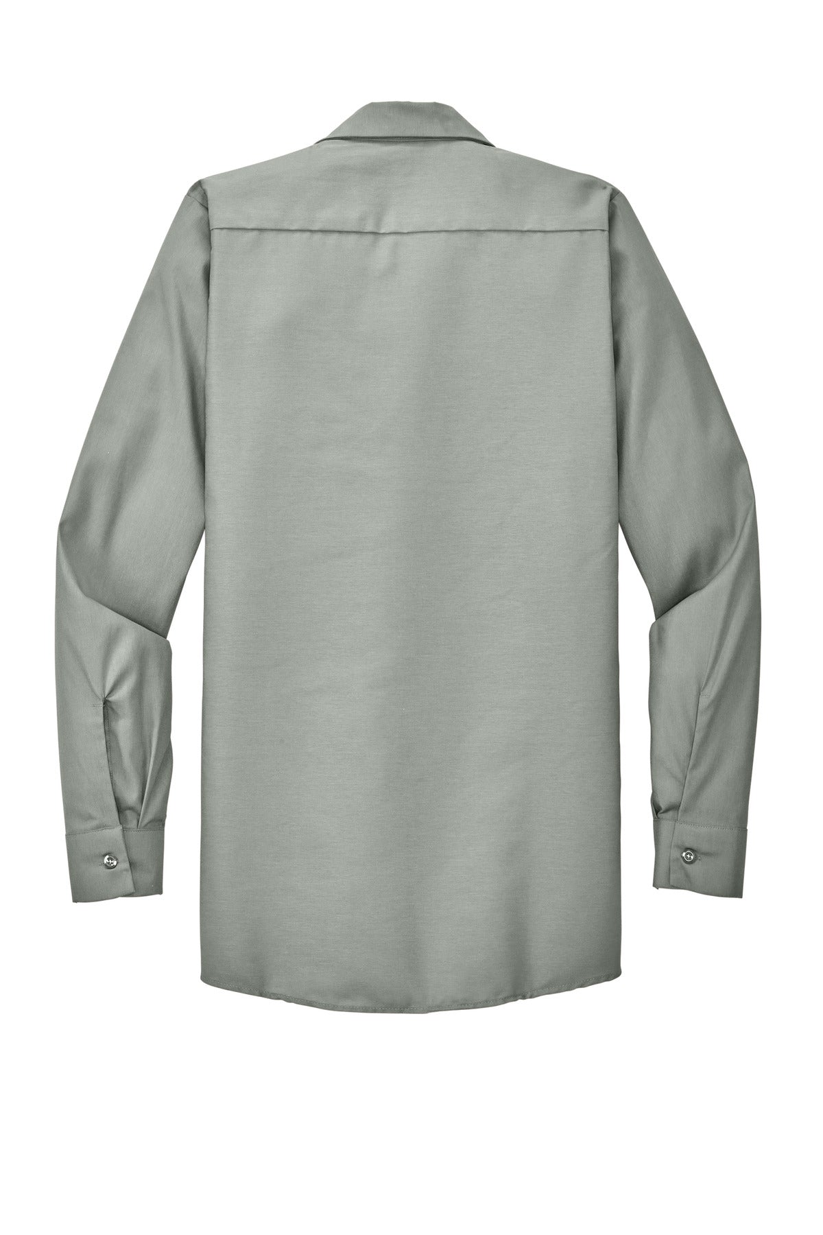 Red Kap Long Size  Long Sleeve Industrial Work Shirt - Light Grey