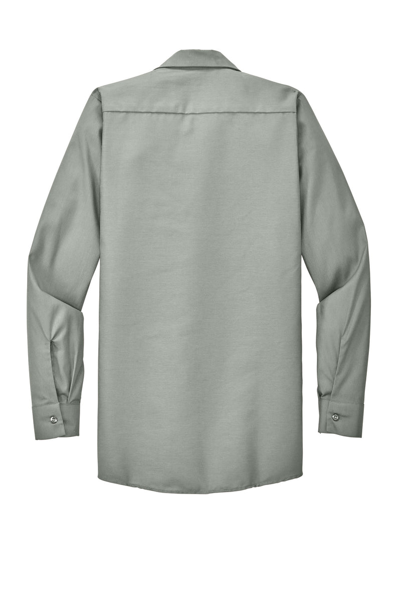Red Kap Long Size  Long Sleeve Industrial Work Shirt - Light Grey