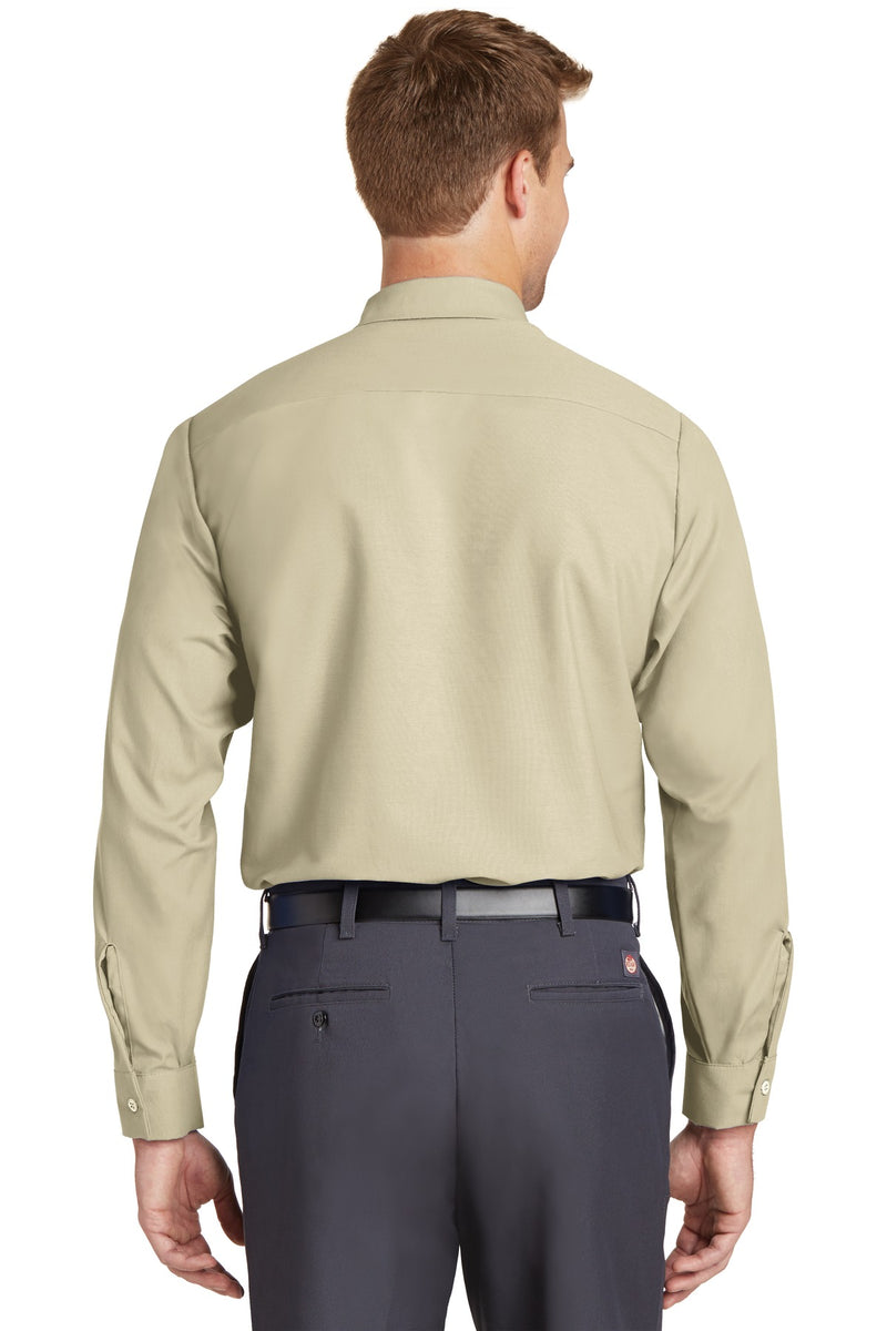 Red Kap Long Size  Long Sleeve Industrial Work Shirt - Light Tan
