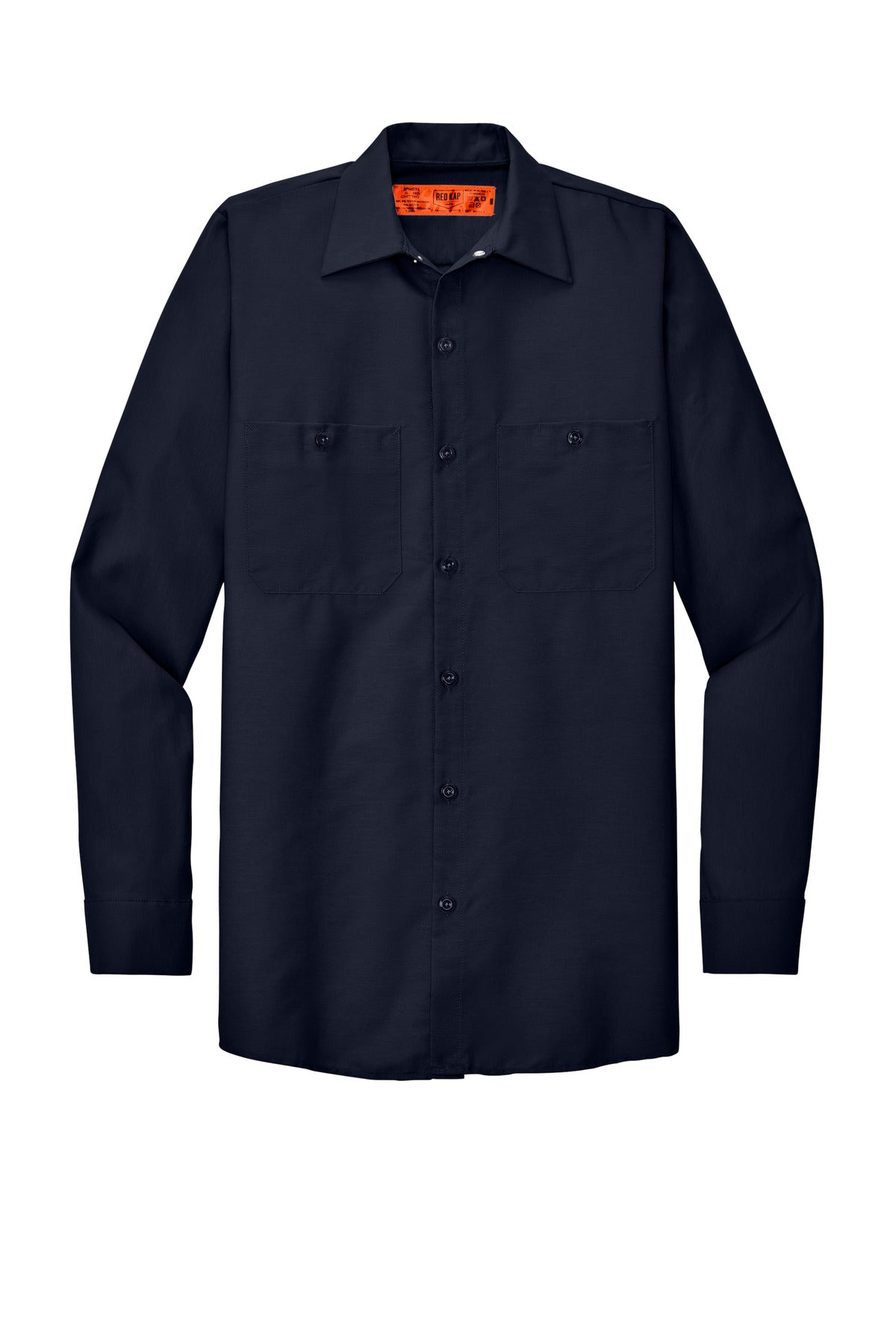 Red Kap Long Size  Long Sleeve Industrial Work Shirt - Navy