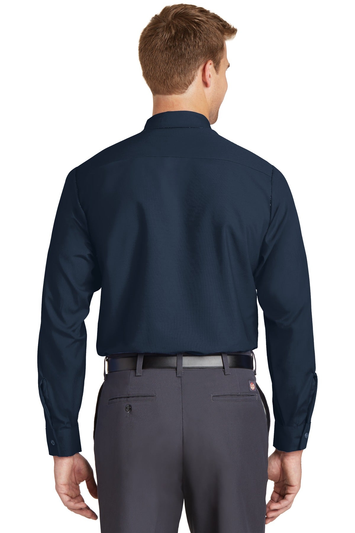 Red Kap Long Size  Long Sleeve Industrial Work Shirt - Navy