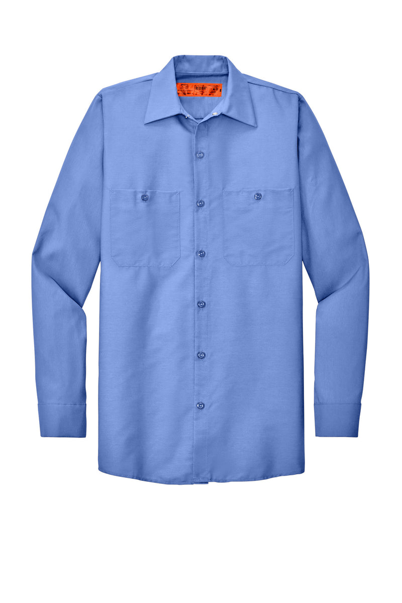 Red Kap Long Size  Long Sleeve Industrial Work Shirt - Petrol Blue