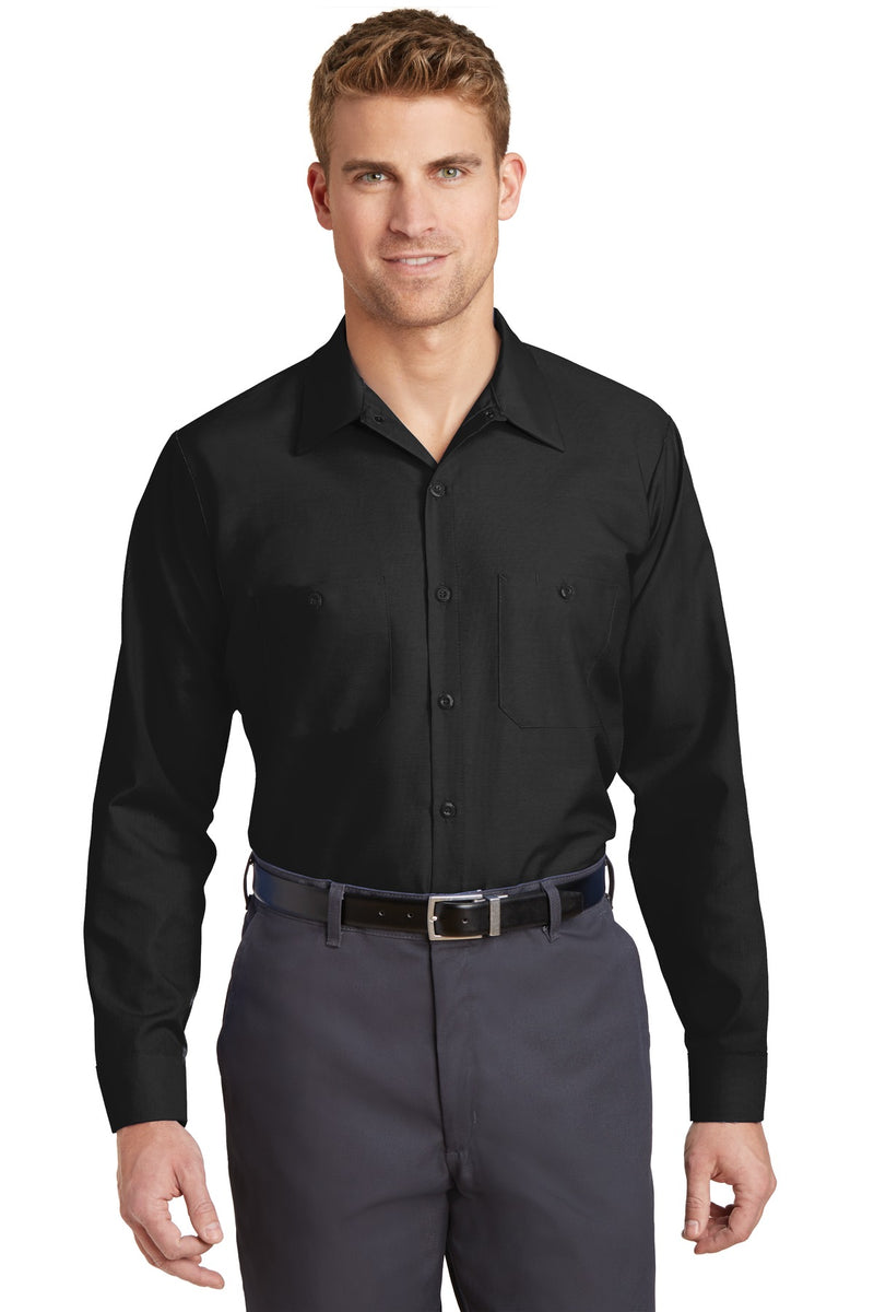 Red Kap Long Sleeve Industrial Work Shirt - Black
